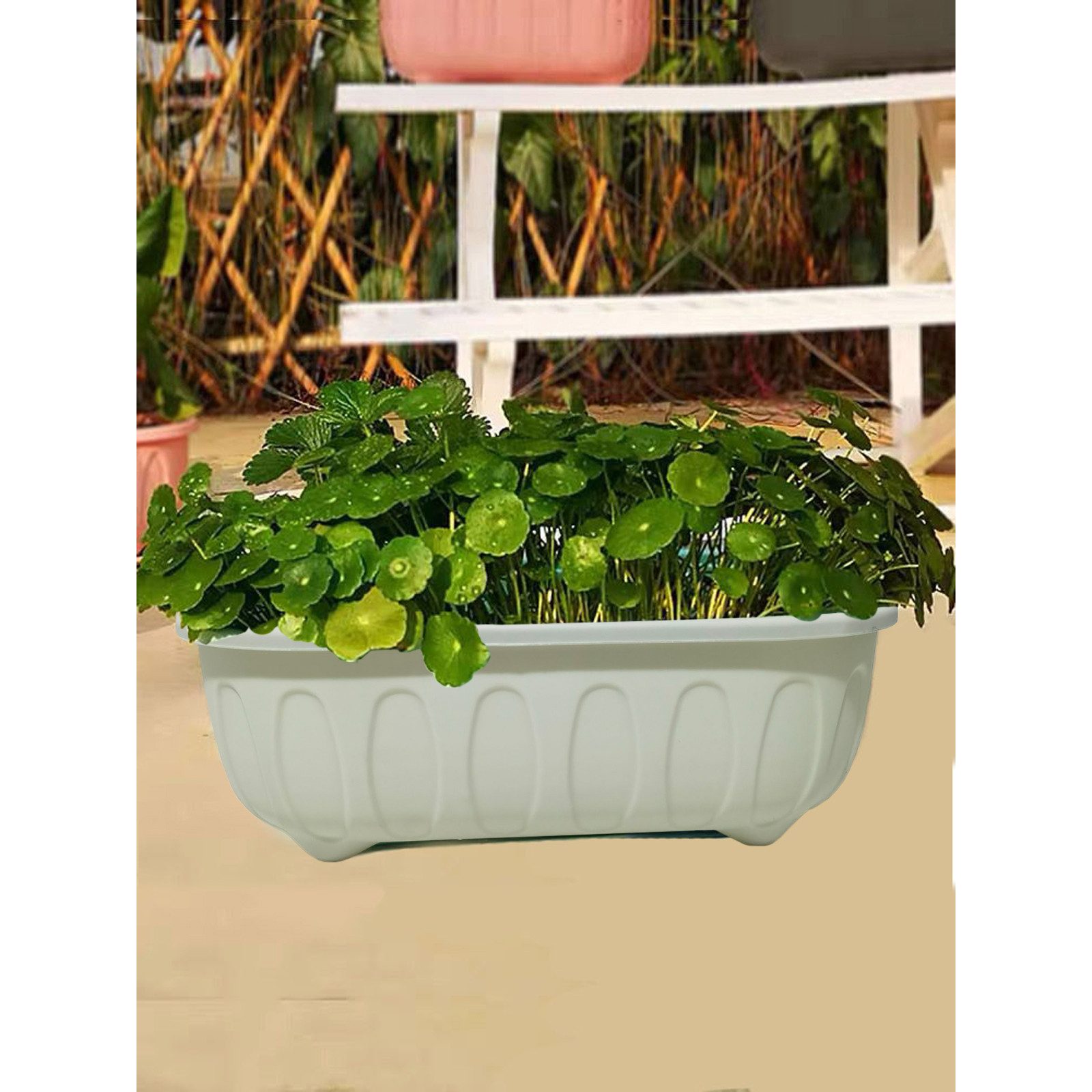 HTI-Living Blumenkasten Blumenkasten Nessa Pastell 2er-Set (Stück, 2 St., 2 Blumenkästen), Kräuterkasten Kunststoff