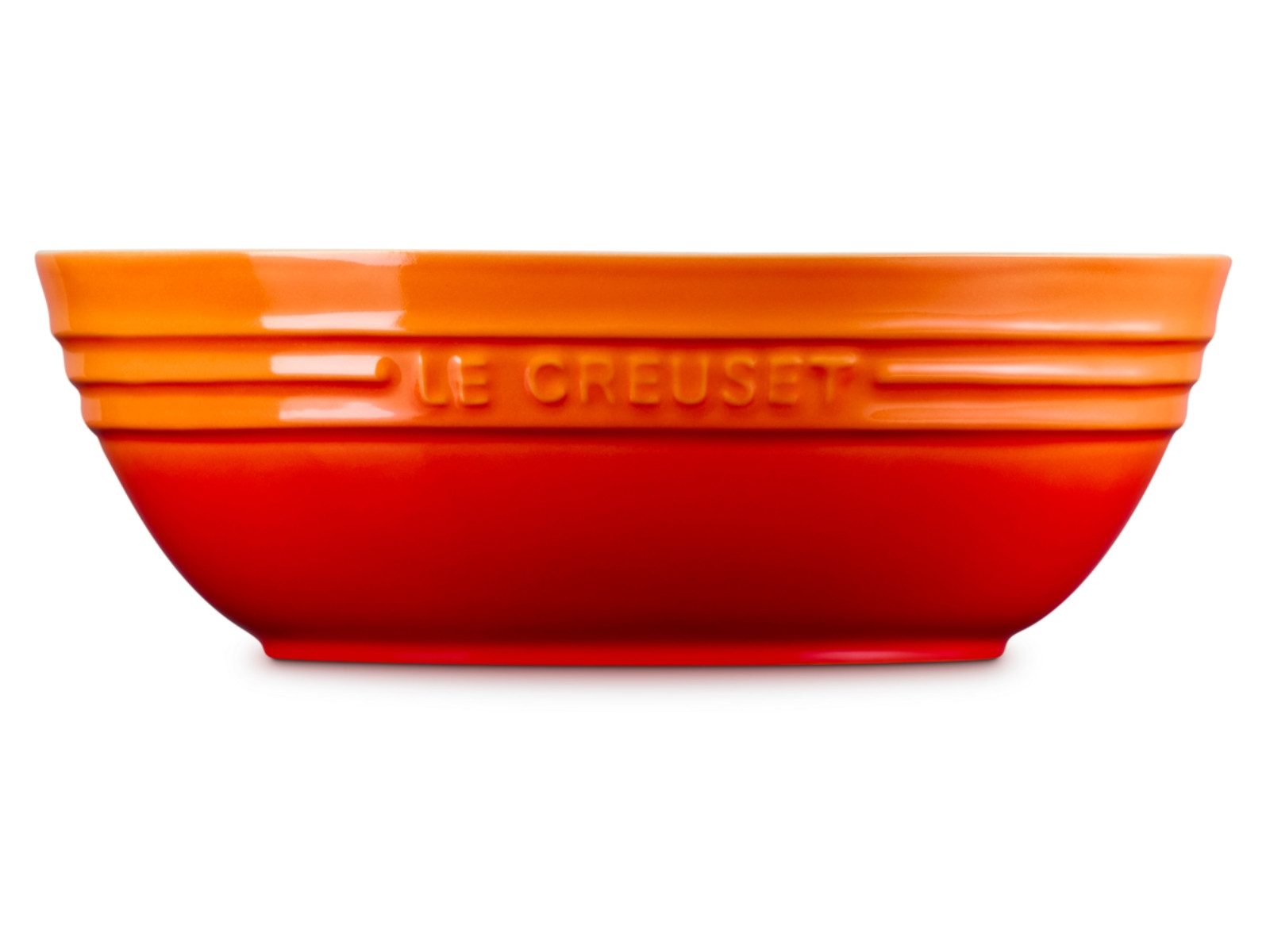 LE CREUSET Servierschale Servierschale rund ofenrot 3,2l, Steinzeug, (Servierschalen)