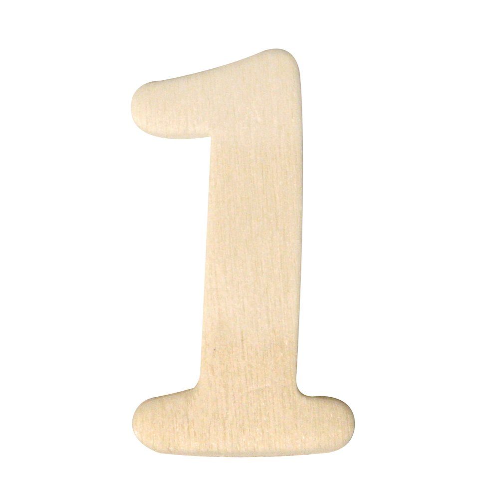 Rayher Deko-Buchstaben Holz Zahlen D04cm 1