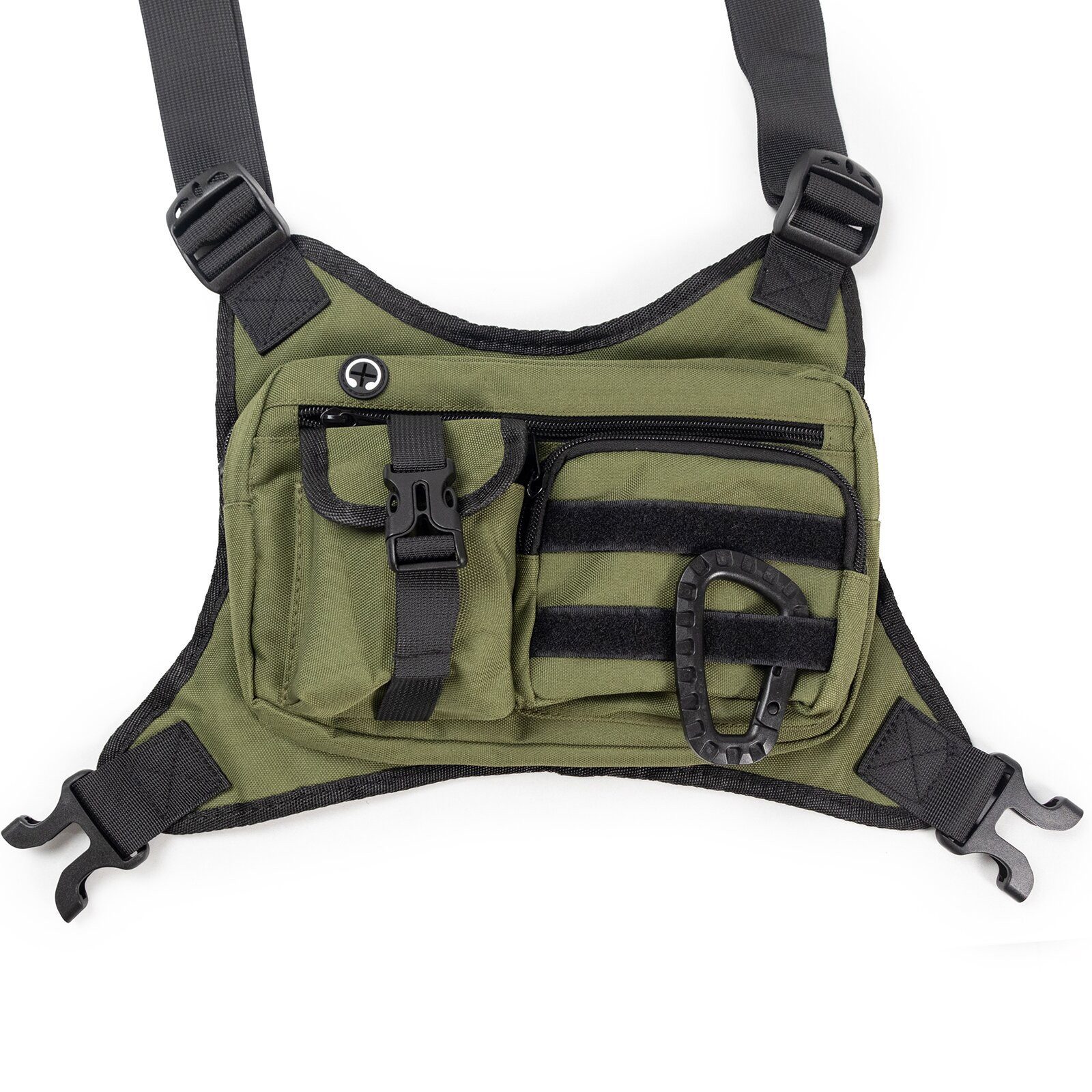 Blusmart Sporttasche Outdoor-Sport-Brusttaschen für Damen und Herren (Brusttasche mit Handyhalterung, Wasserdichte Sport-Brusttasche, leichte Laufweste), Geeignet für Sport, Radfahren und Wandern