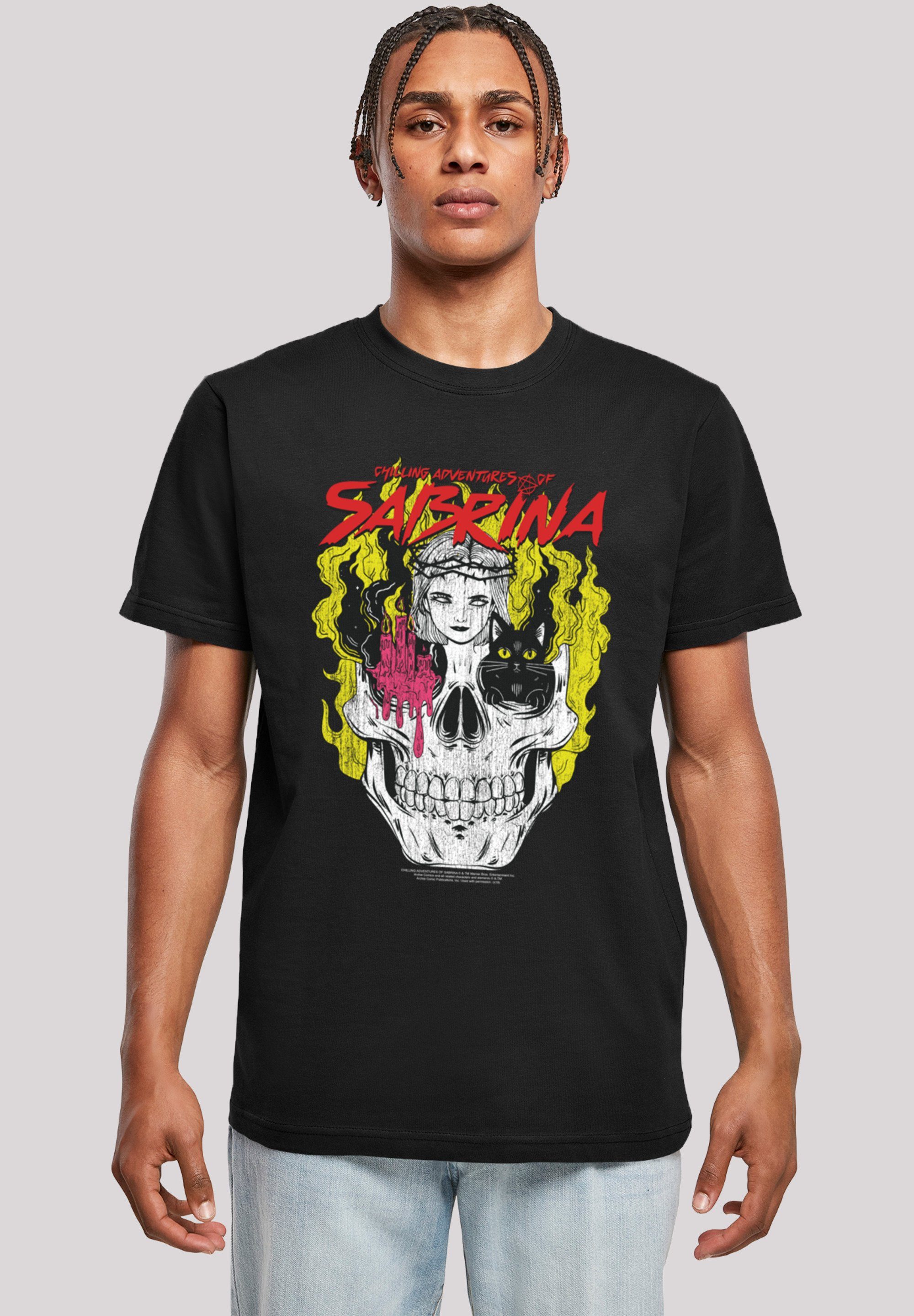 F4NT4STIC T-Shirt Chilling Adventures of Sabrina Boys Skull Herren,Premium Merch,Regular-Fit,Basic,Bedruckt schwarz