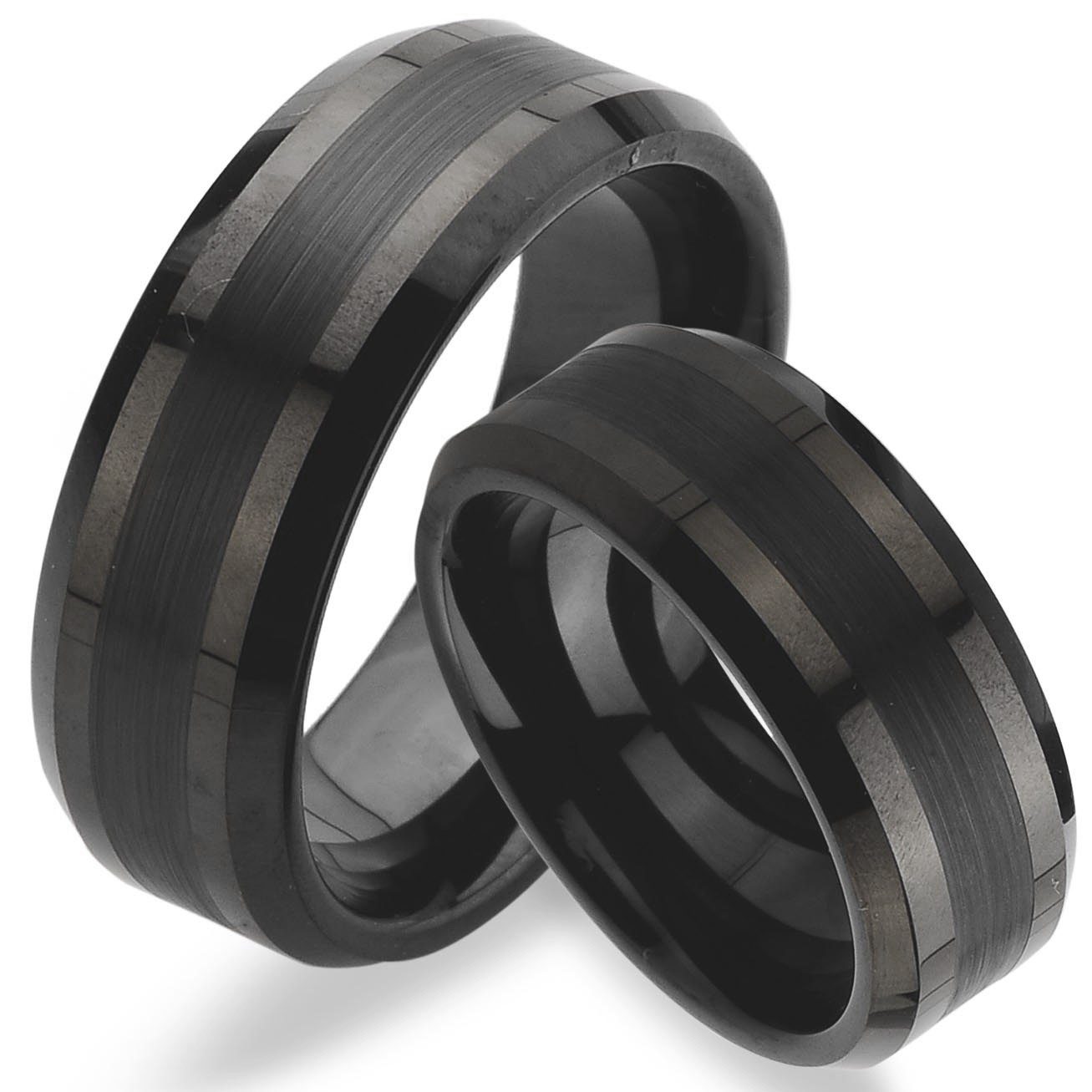 Trauringe123 Trauring WOLFRAM TUNGSTEN RINGE, Hochzeitsringe Verlobungsringe Trauringe Eheringe Partnerringe TRAURINGE BLACK , JW13
