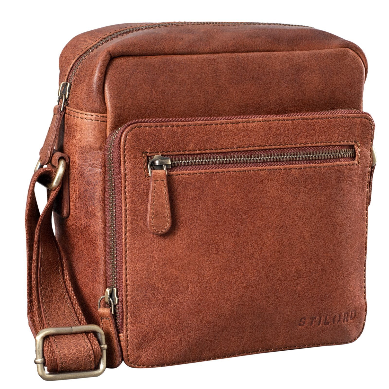 STILORD Messenger Bag "Nathan" Umhängetasche Herren maraska - braun