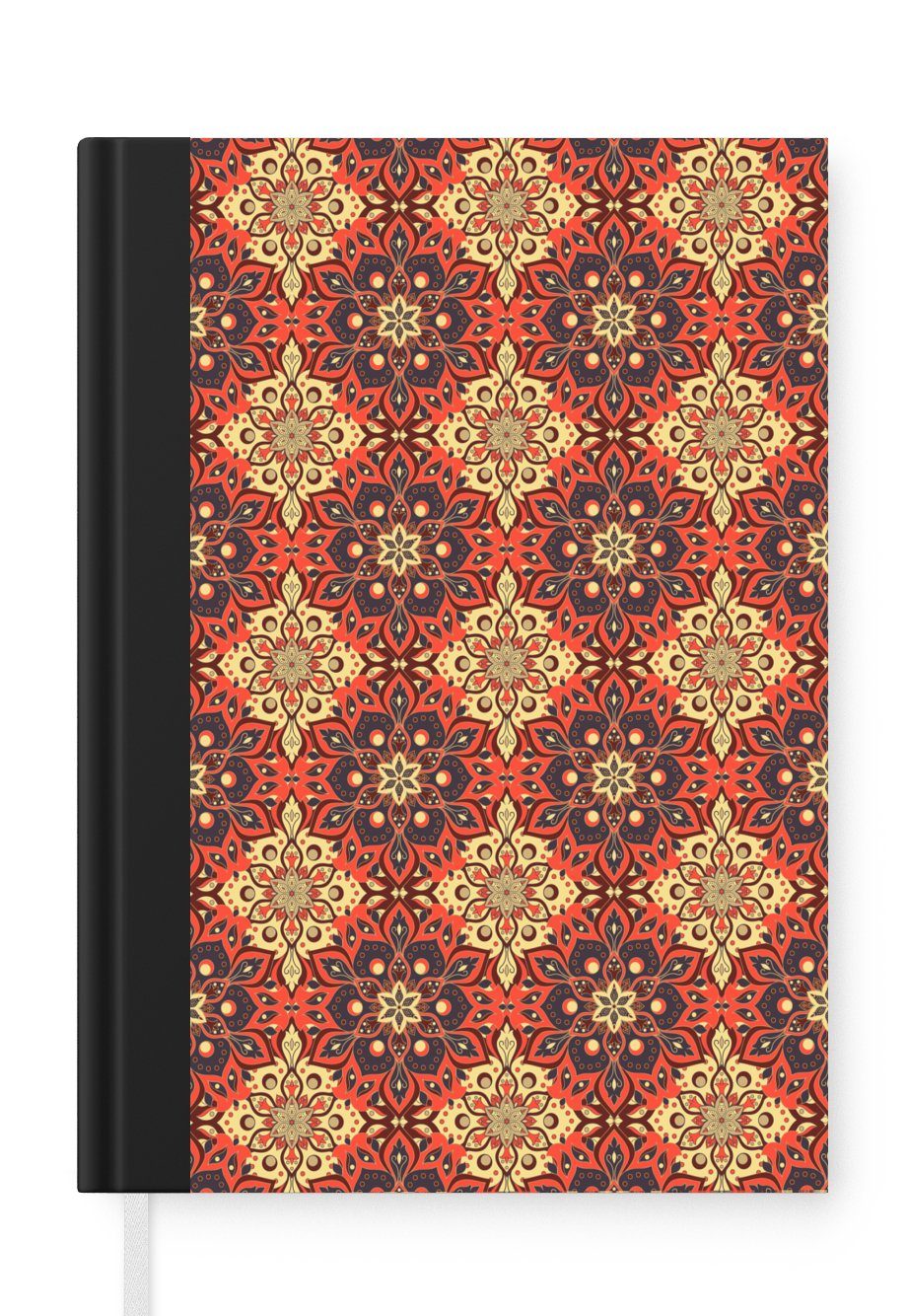 MuchoWow Notizbuch Mandala - Blumen - Boho - Muster, Journal, Merkzettel, Tagebuch, Notizheft, A5, 98 Seiten, Haushaltsbuch