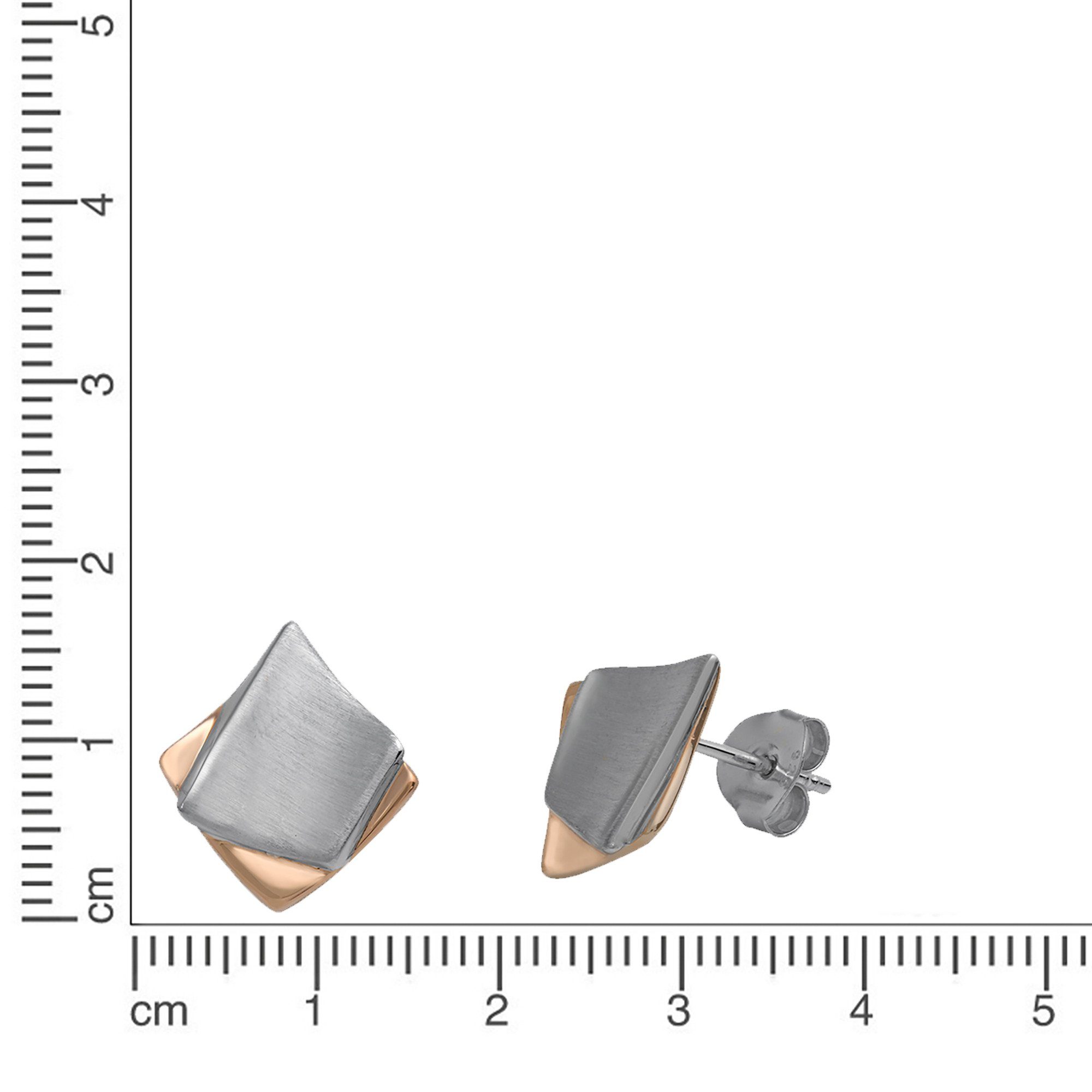 CELESTA Paar Ohrstecker Silber 925 zweifarbig satiniert und glänzend günstig online kaufen