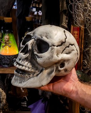 Horror-Shop Dekoobjekt Preiswerter Totenschädel 24cm als Halloween Deko