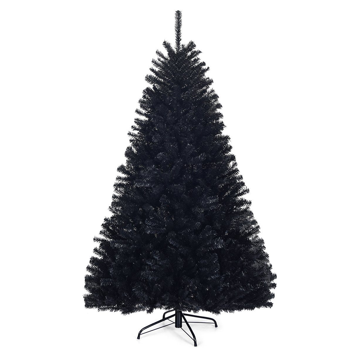 Weihnachtsbaum künstlicher Christbaum Grün mit faltbaren Metallständer Kunststoff Buschiger Zweigen für Weihnachten Ihnen außen Schnellaufbau durch Klappen 210 cm Hoch
