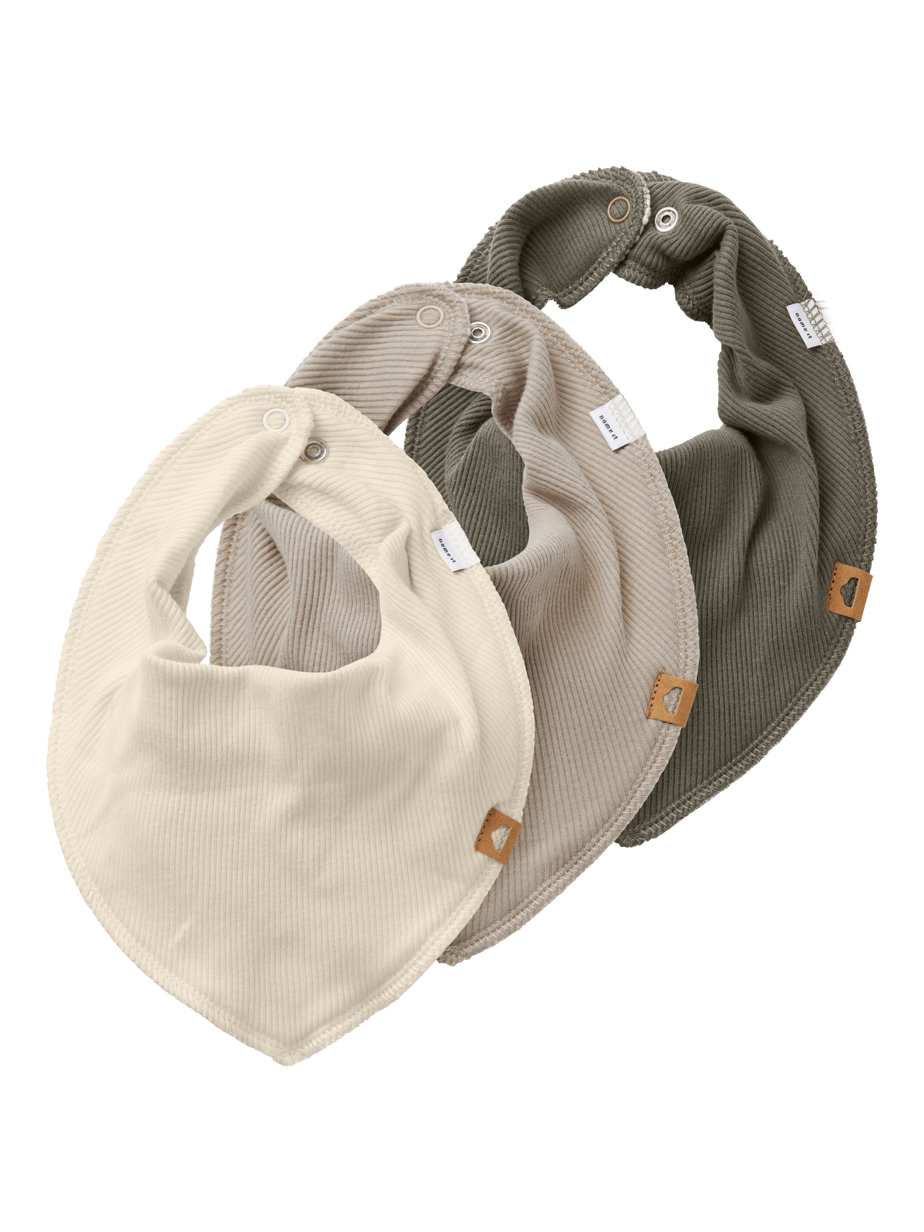 Name It Dreieckstuch NBNYVETTI 3P SCARF BIB NOOS, (Packung, 3-St), mit Druckknopf zum Verschließen