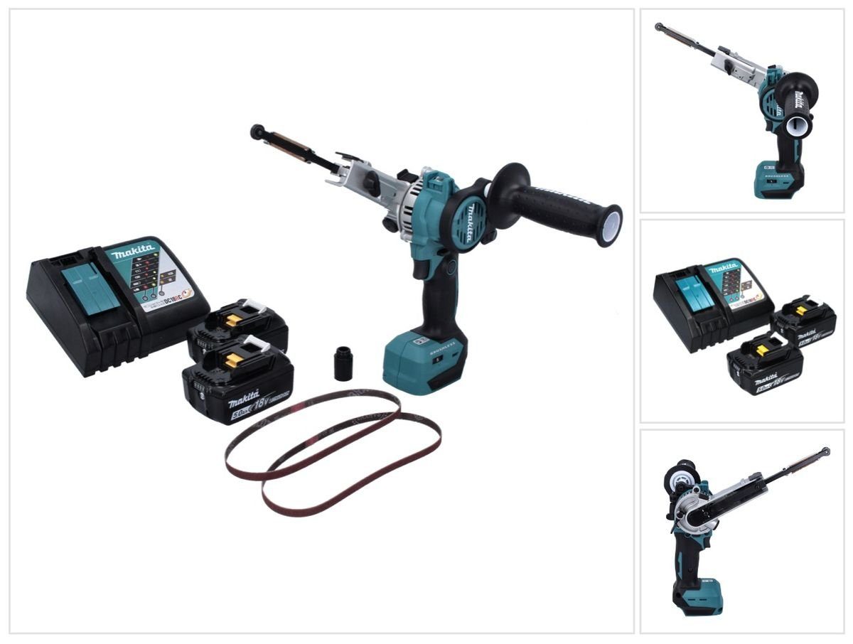 Makita Akku-Bandfeile DBS 180 RT Akku Bandfeile 18 V 9 x 533 mm Brushless + 2x Akku 5,0 Ah