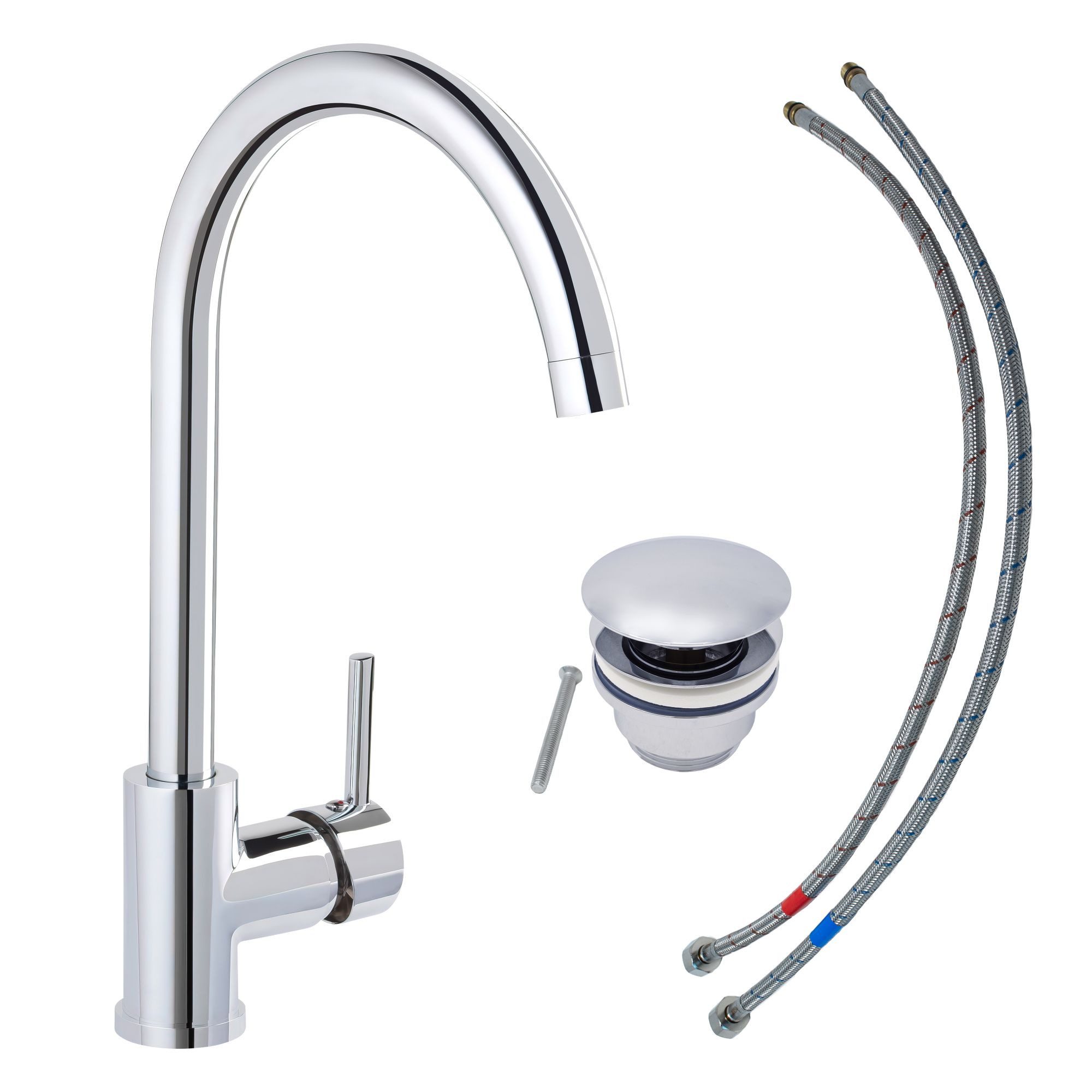 SCHÖNER WOHNEN-Kollektion Waschtischarmatur CANTIS Chrom, für wandhängende Waschbecken und Aufsatzwaschbecken