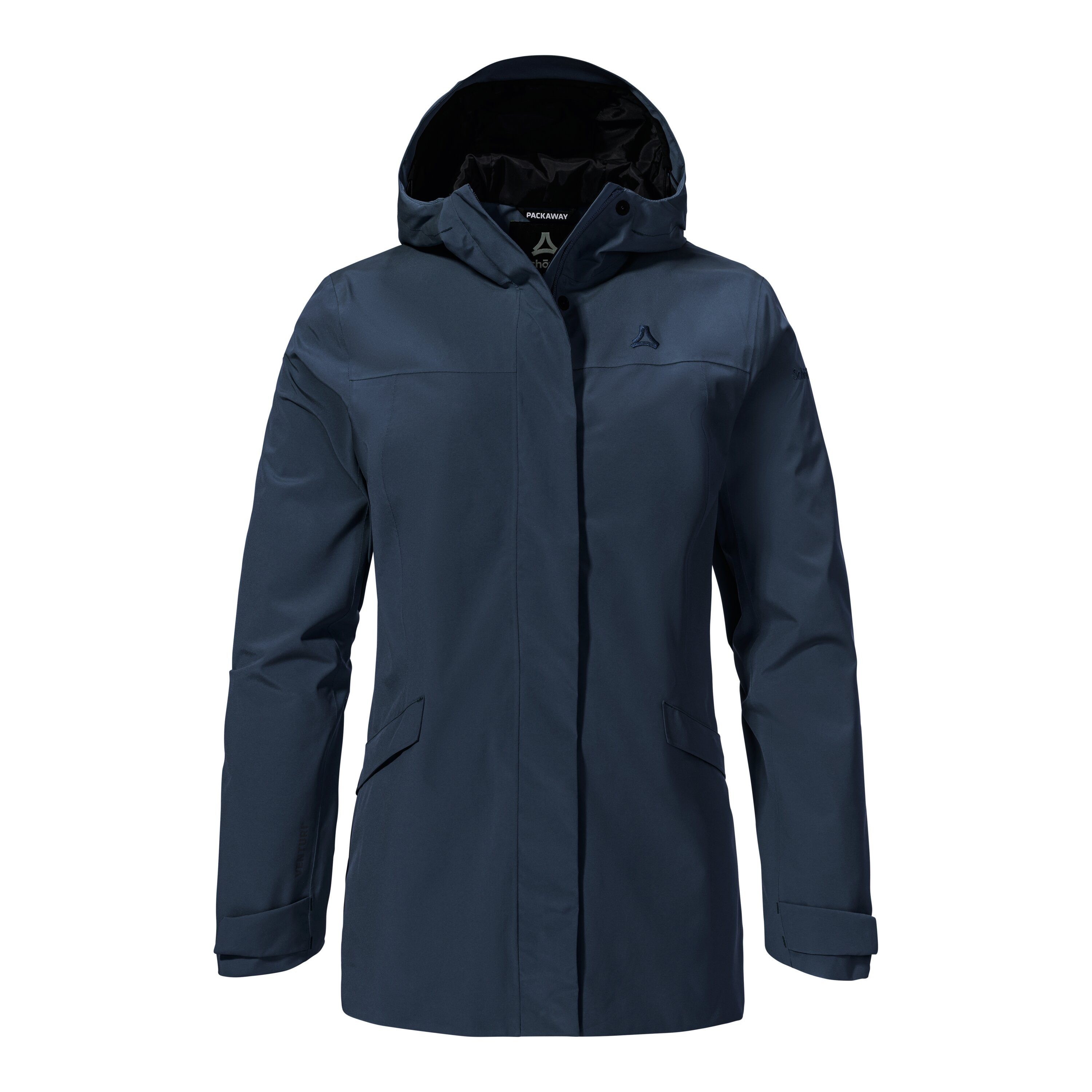 Schöffel Regenjacke CIRC Jacket Style Smue WMN Übergangsjacke für Trekking und Wandern, winddicht, wasserabweisend