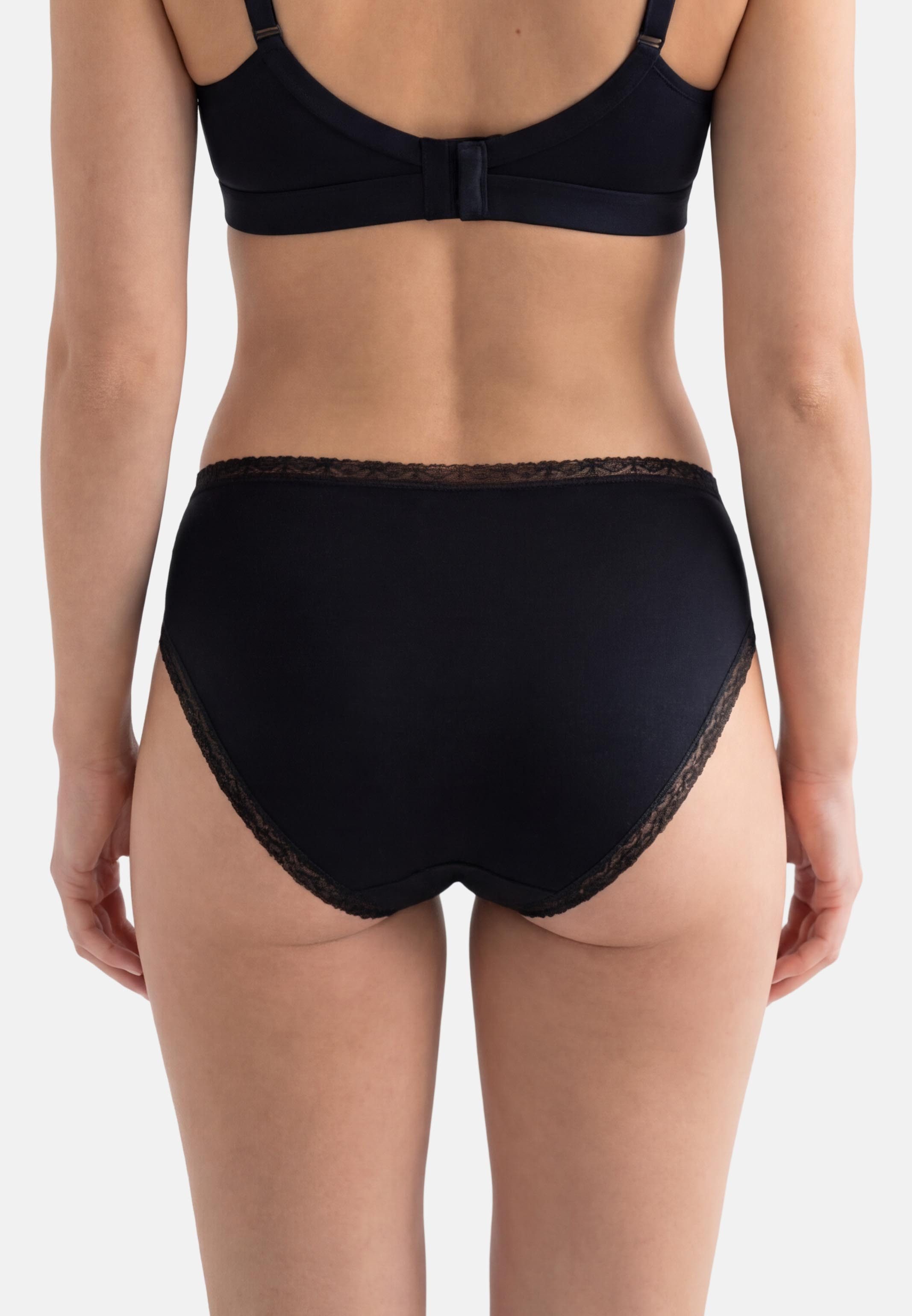 conta Hüftslip 6er Pack Modal (Spar-Set, 6-St) Hüftslip - Blickdicht - Hochwertige Spitzenverzierung