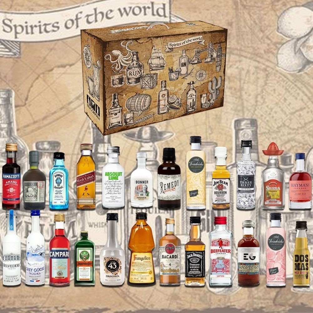 Spirituosen verschiedene Spirituosen Adventskalender Set (24 Tasting Adventskalender 2A
