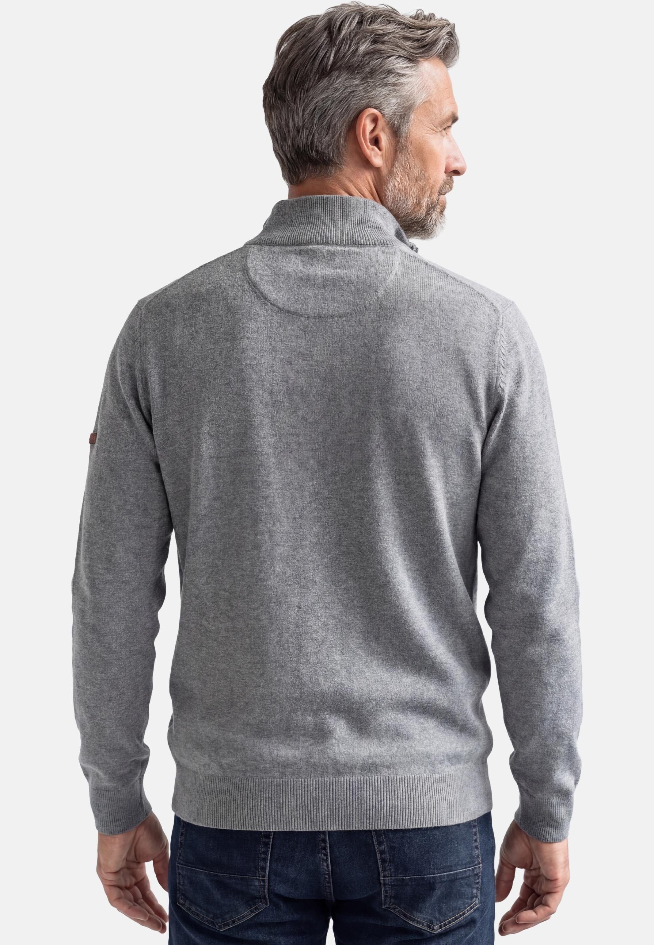 Redmond Strickpullover Basic (1-tlg) Troyer - Baumwolle - Atmungsaktiv