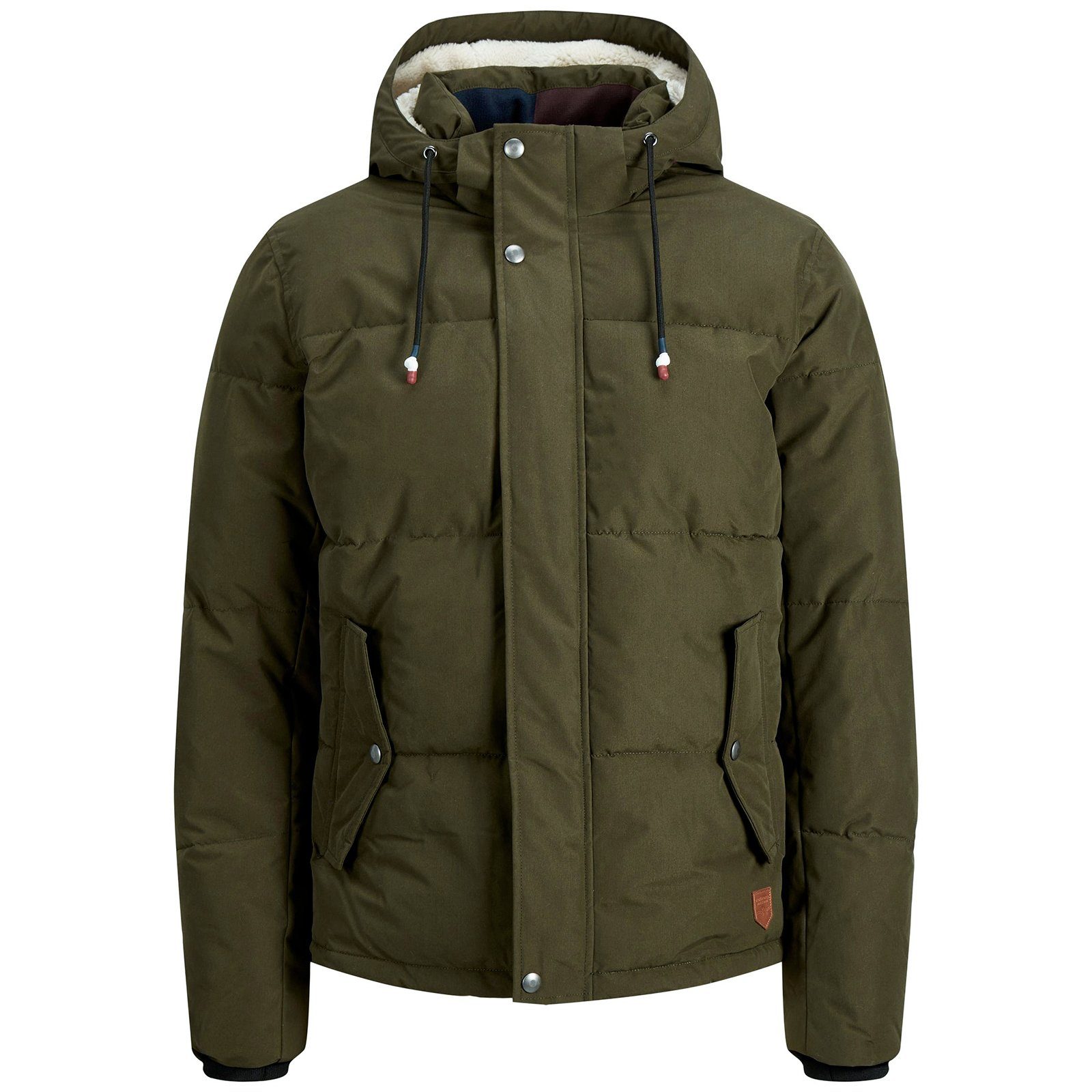 Jack & Jones Winterjacke Große Größen Herren Kapuzen-Jacke wattiert oliv Jack&Jones