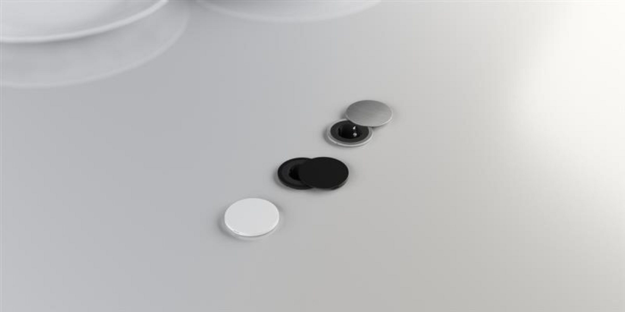 ENERLITES Schraubenlose Steckdosenblende Für Doppelsteckdosen – 12,4x12,5 Cm, Kindersicher, Thermoplastisches Polycarbonat