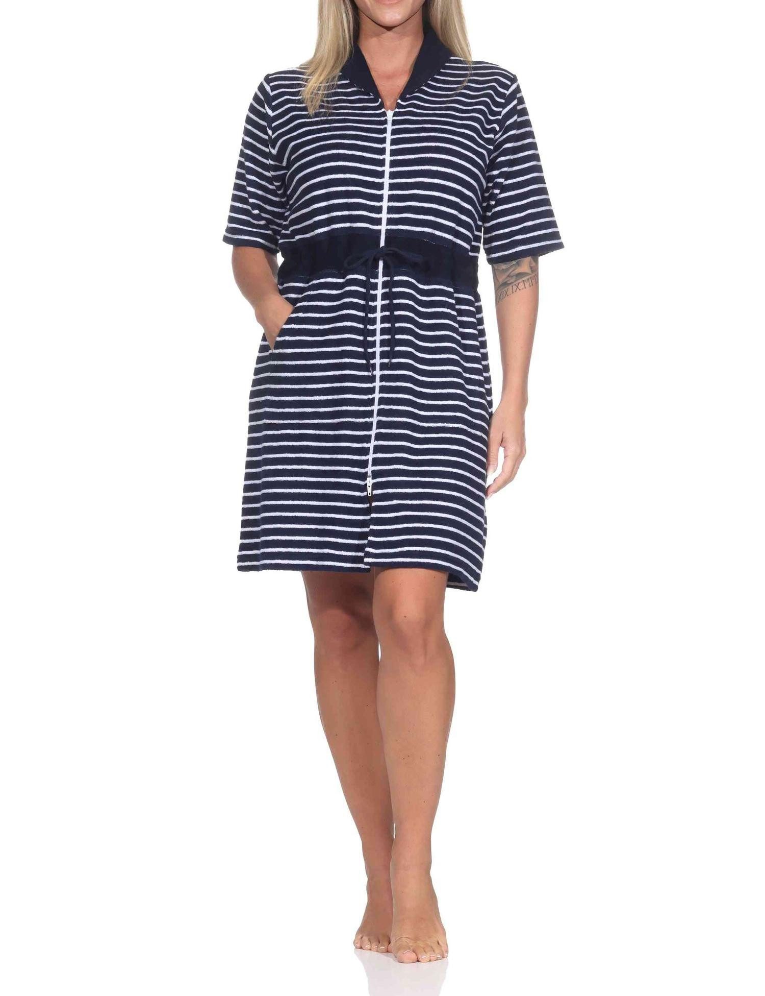 Normann Nachthemd Normann Damen Frottee kurzarm Strandkleid – ideal auch als Beachwear