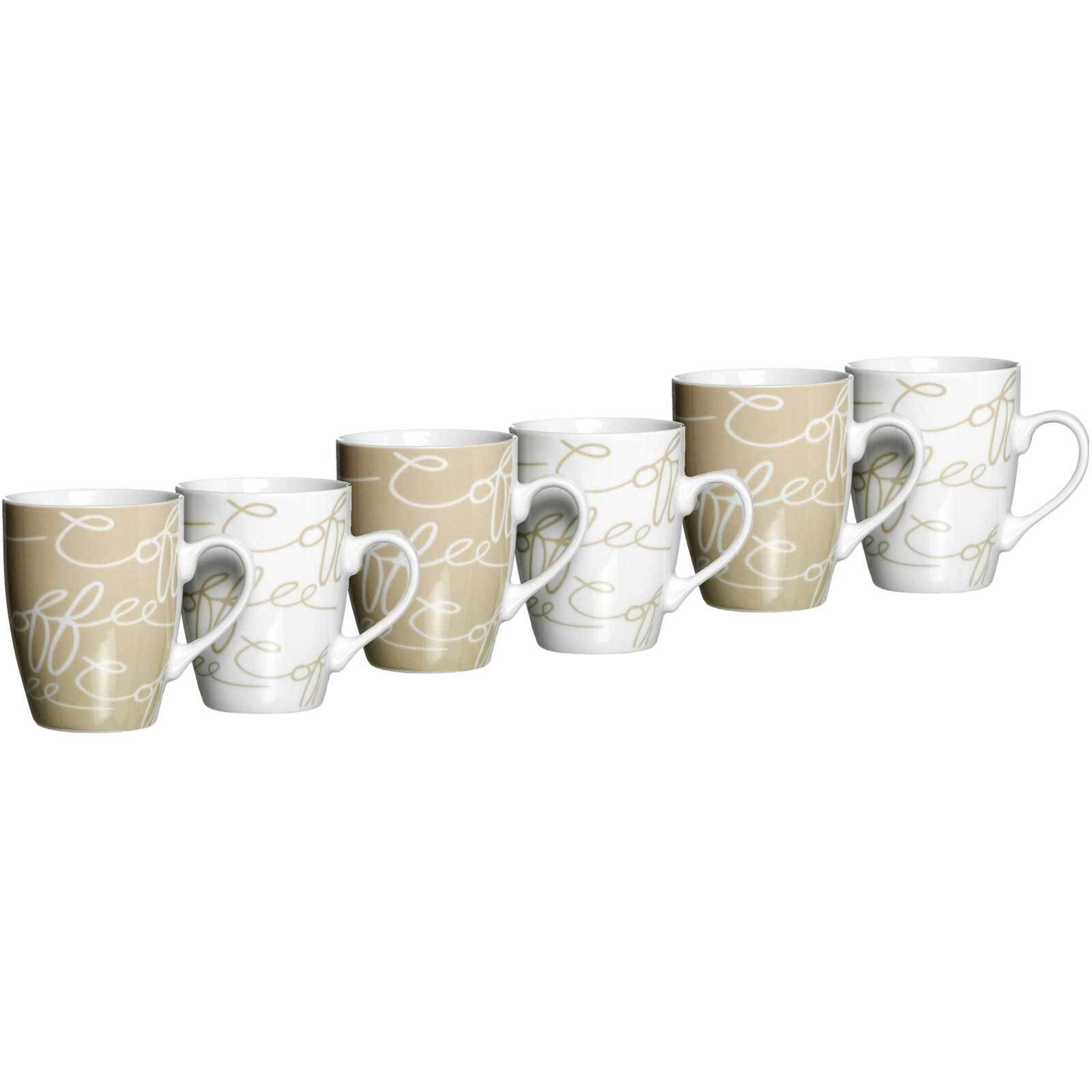 Ritzenhoff & Breker Tasse Cornello Kaffeebecher 250 ml 6er Set, Porzellan