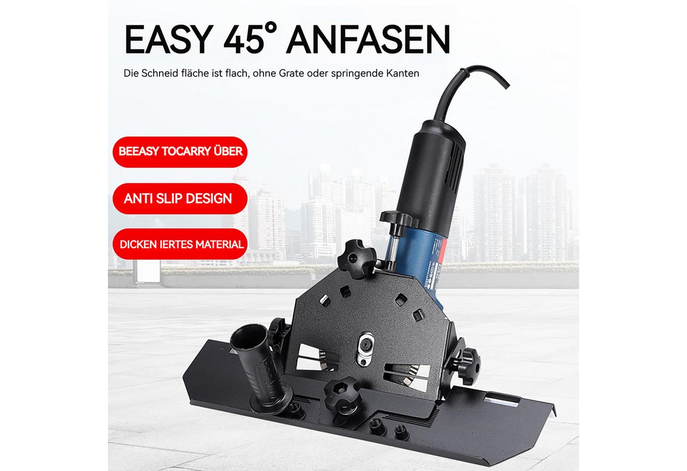 Thumbnail - BlingBin Trennständer Fliesen-Anfasmaschine, 45° Manueller Fliesenschneider, (1er Set, 1-tlg., 45°-Fliesenschneider-Zube...