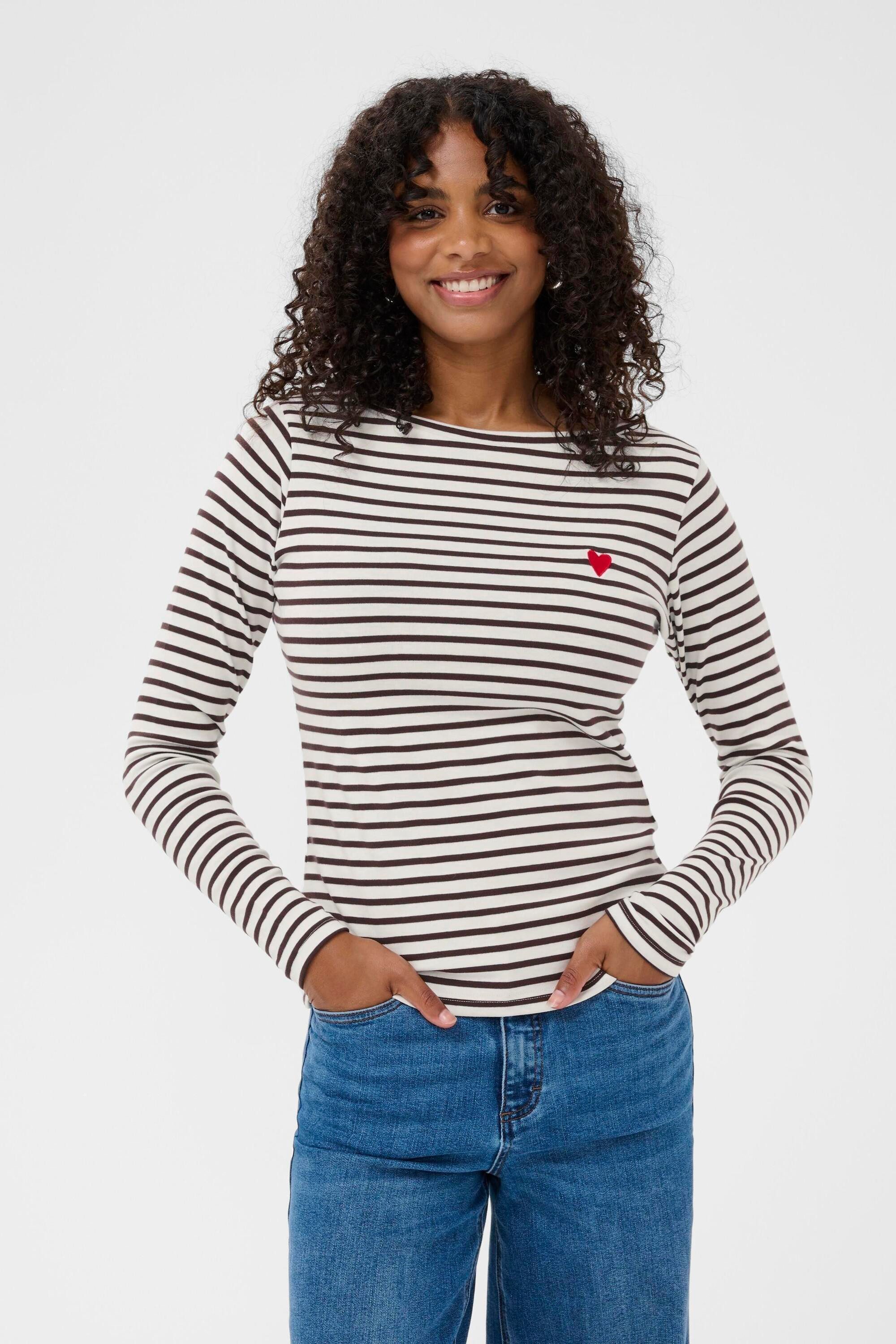KAFFE Langarmbluse Langarm-Shirt KAliddy