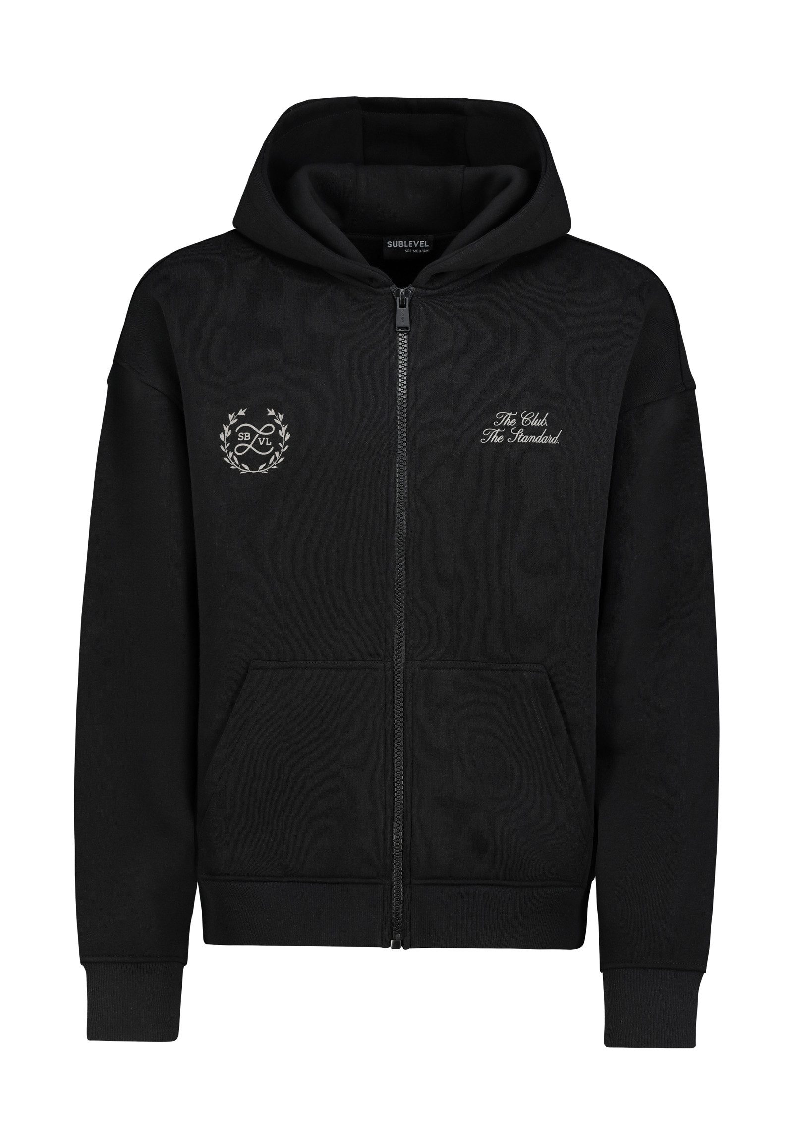 SUBLEVEL Kapuzensweatjacke Herren Oversize Sweatjacke mit Backprint Sweatsh günstig online kaufen