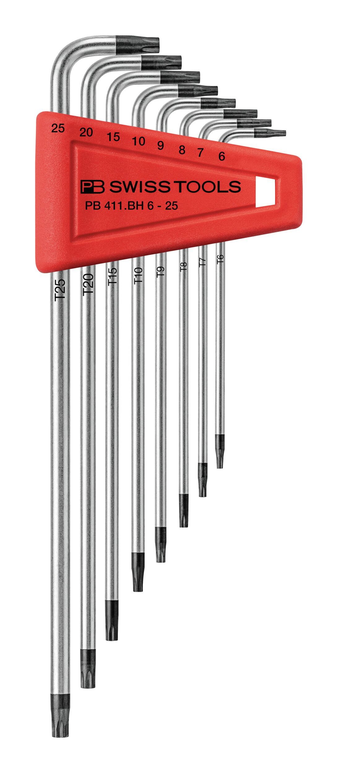 PB Swisstools Schraubendreher, (8 St), Winkelschraubendreher-Satz im Kunststoffhalter T6-T25 Bohrung