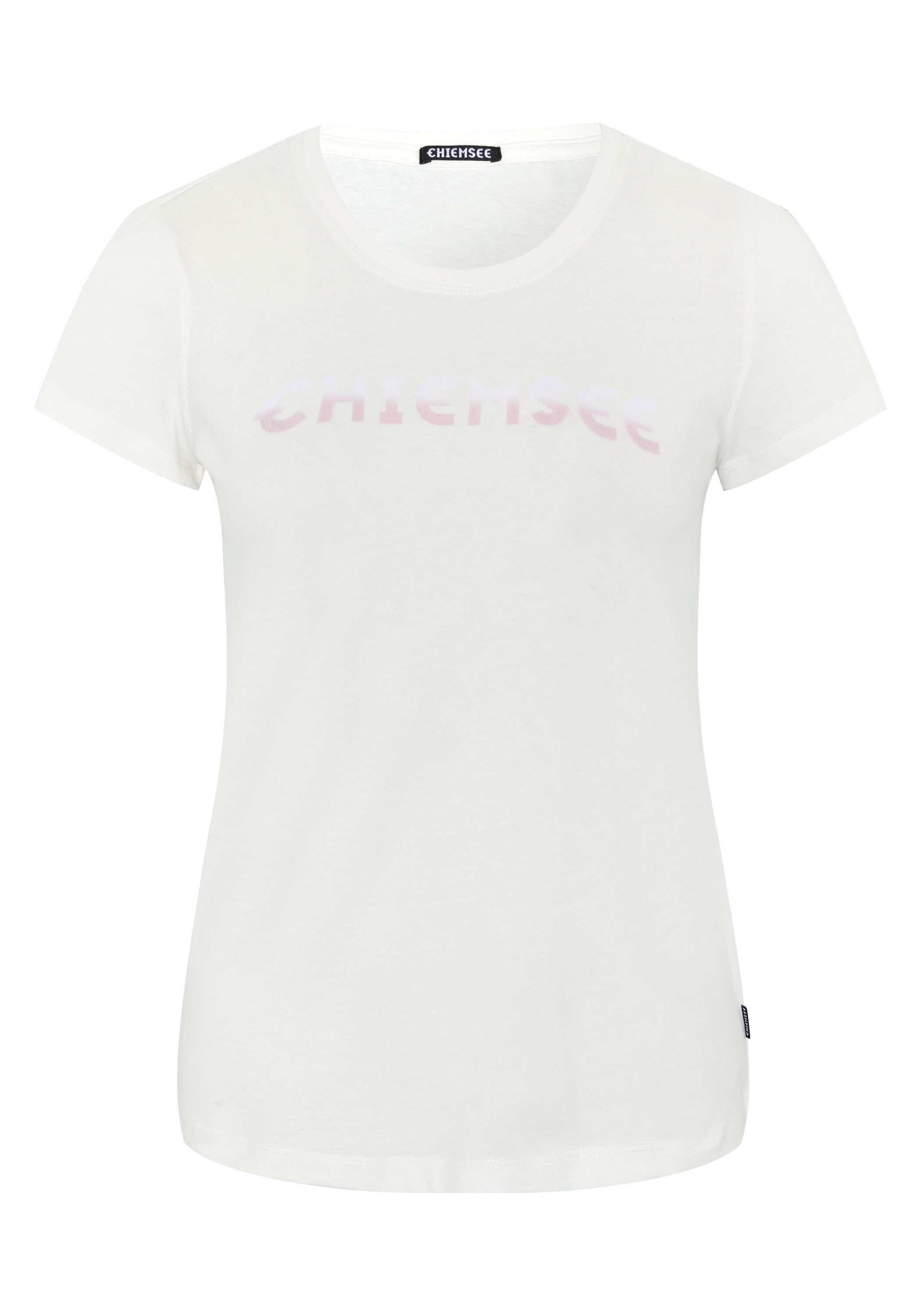 Star T-Shirt White mit Print-Shirt 1 in Farbverlauf-Optik Chiemsee Logo