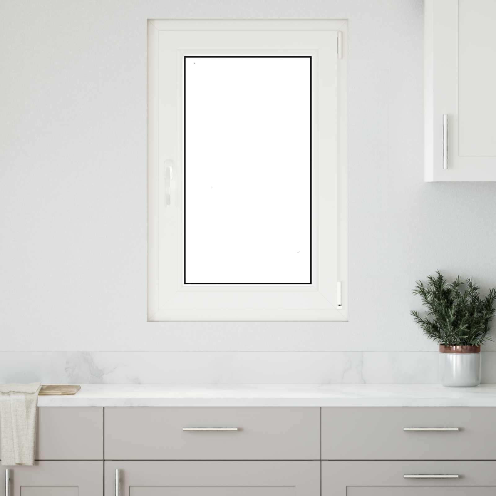 vidaXL Fenster Kellerfenster RISOR 60 x 80 cm PVC und Glas Anthrazit, (1 St)
