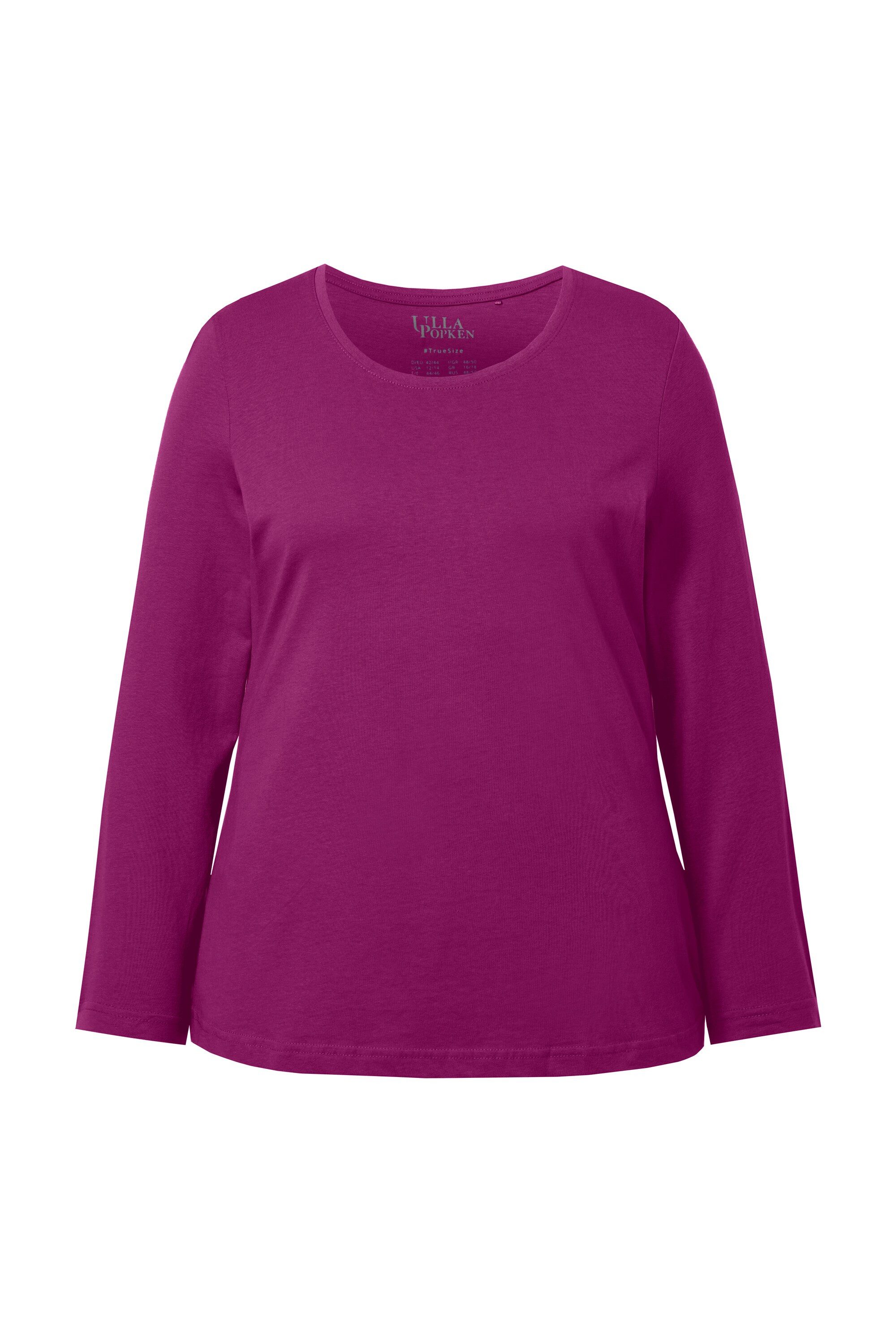 Ulla Popken T-Shirt bis 64 Oberteil Langarmshirt Basic Langarm günstig online kaufen