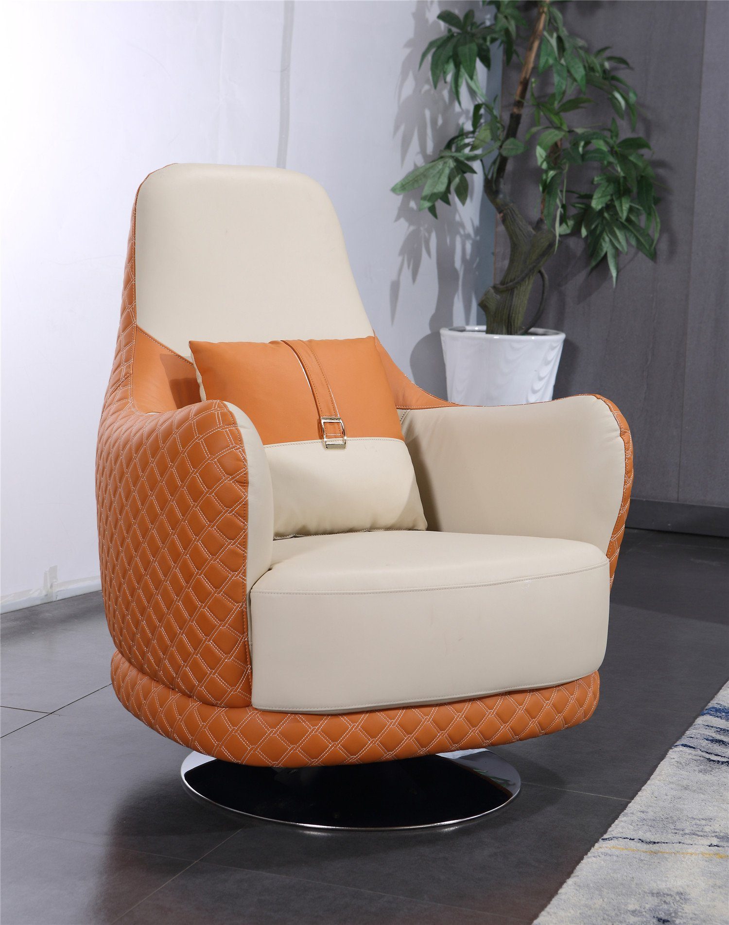 Polster Sitzer Moderne JVmoebel Sofa Sofagarnitur Made Couche, 3+2+1 in Sofa Orange Design Europe Set
