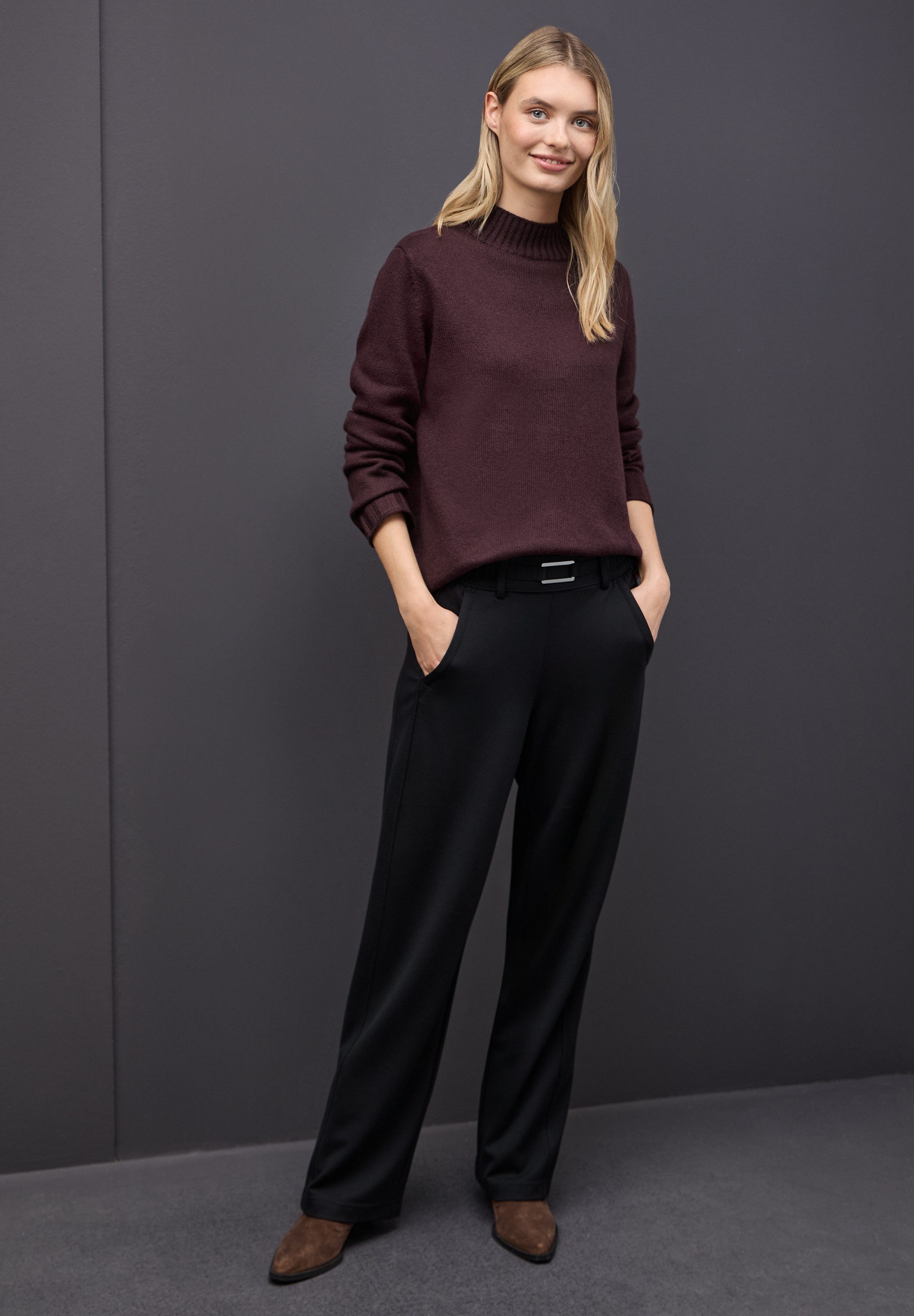 STREET ONE Rollkragenpullover mit Rippbündchen