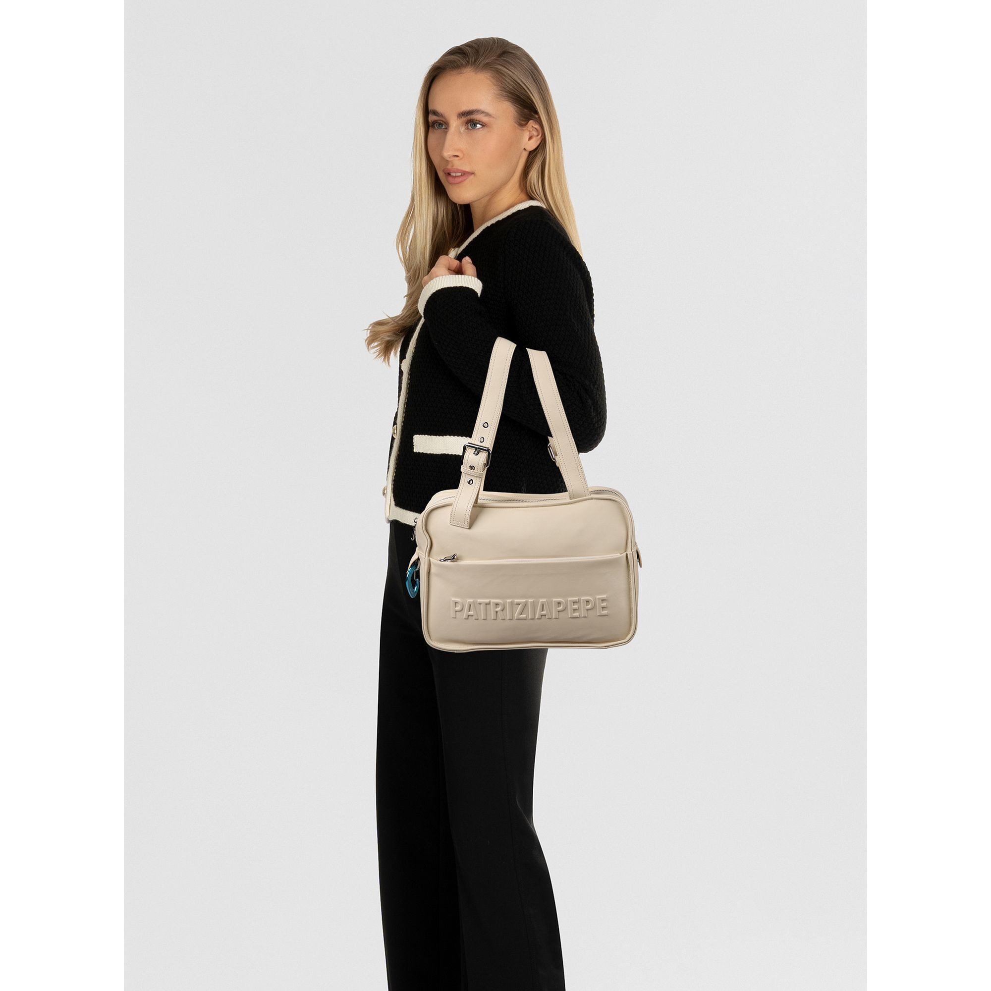 Patrizia Pepe Schultertasche, Leder