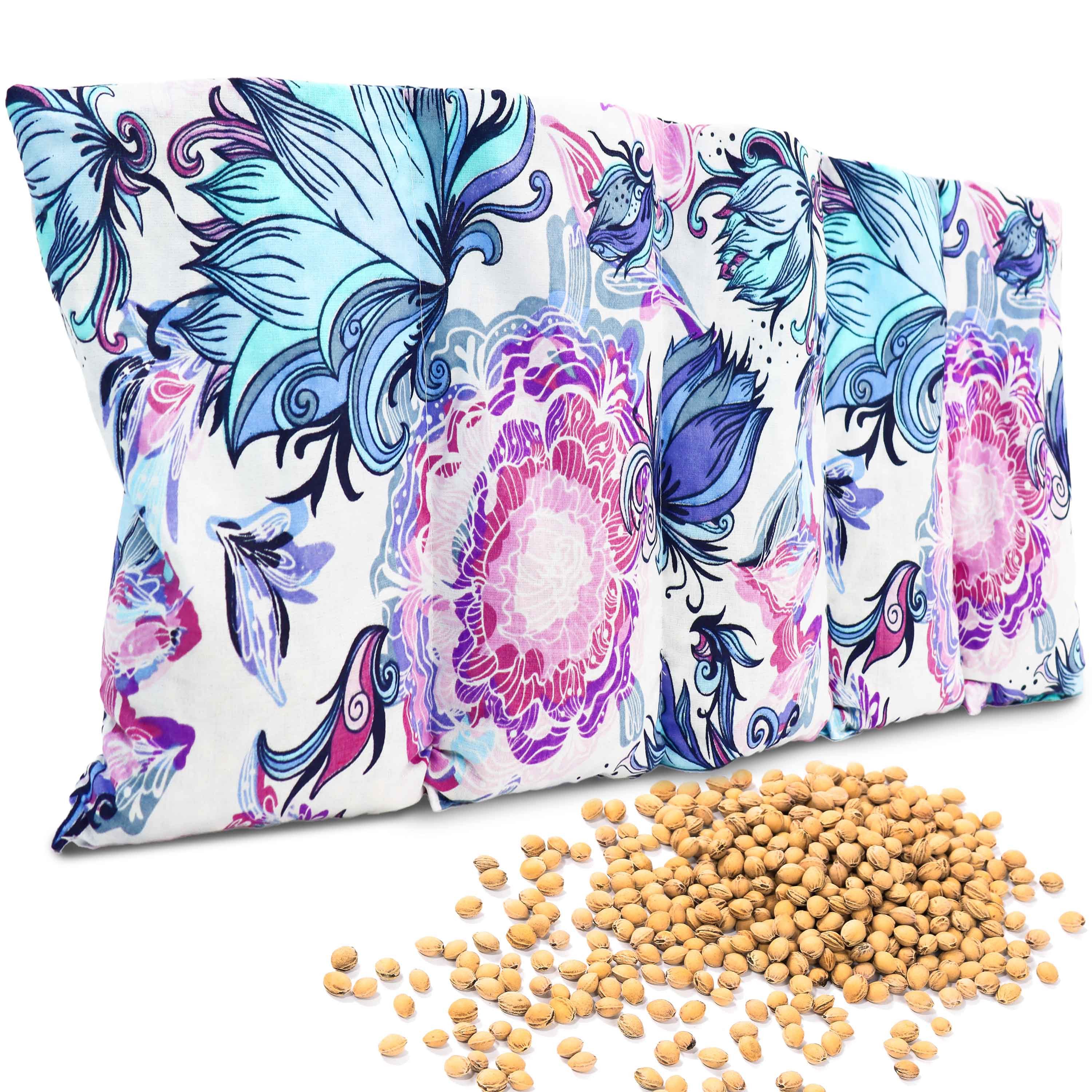 Amilian Kirschkernkissen für Mikrowelle 55x20cm - Körnerkissen - Wärmekissen, 100% Kirschkerne, Kirschkernkissen groß - Heizkissen, Kältekissen - für Nacken und Schulter, Rücken, Bauch