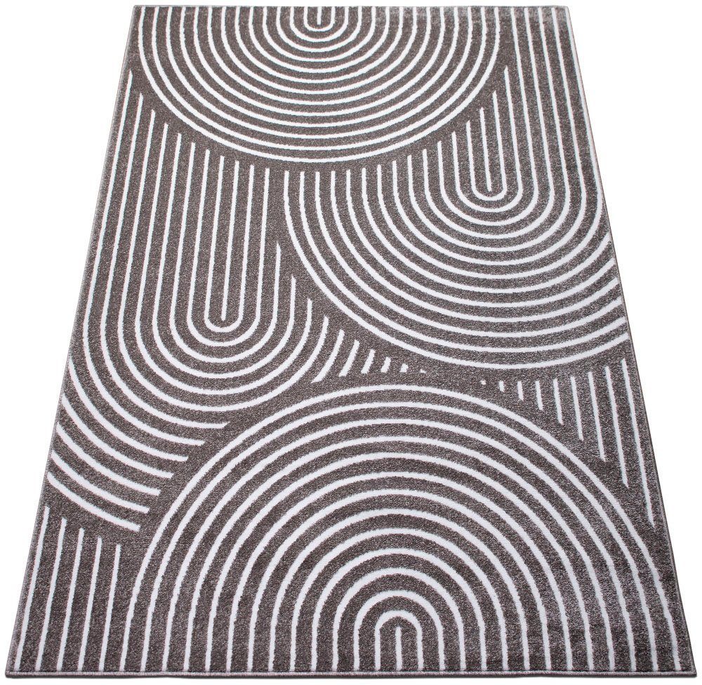 OTTO home Teppich Fadel, rechteckig, Höhe: 9 mm, 3D-Effekt, softer Kurzflor, pflegeleicht, leichter Glanz, Scandi-Look