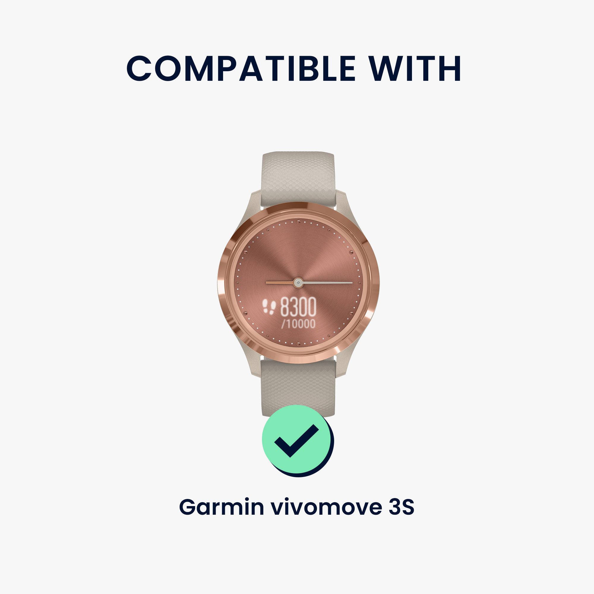 kwmobile kwmobile Echtleder Uhrenarmband für Garmin vivomove 3S / vivoactive 4S Smartwatch, 1-tlg.