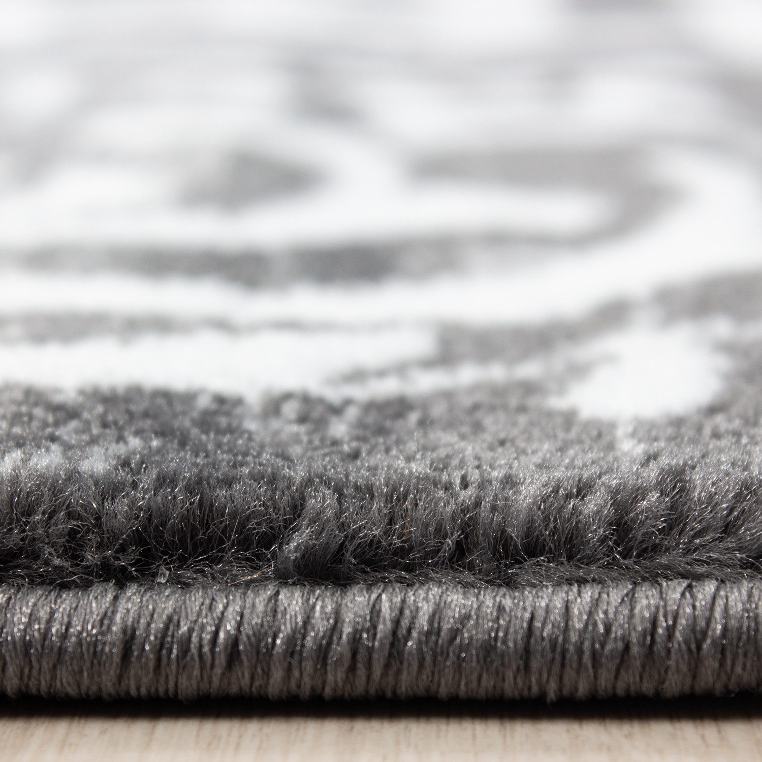 Carpettex Kurzflor-Bettumrandung Abstrakt Kariert Design, Höhe günstig online kaufen