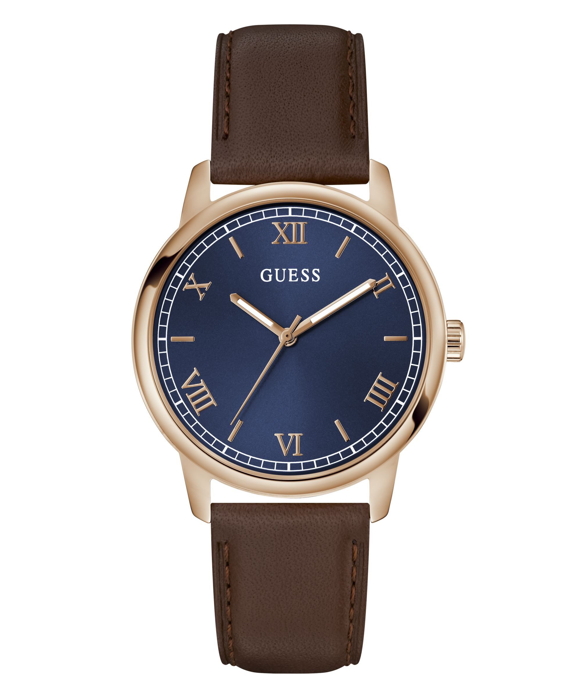 Guess Quarzuhr CHANDLER GW1054G5, Armbanduhr, Herrenuhr, Lederarmband, analog