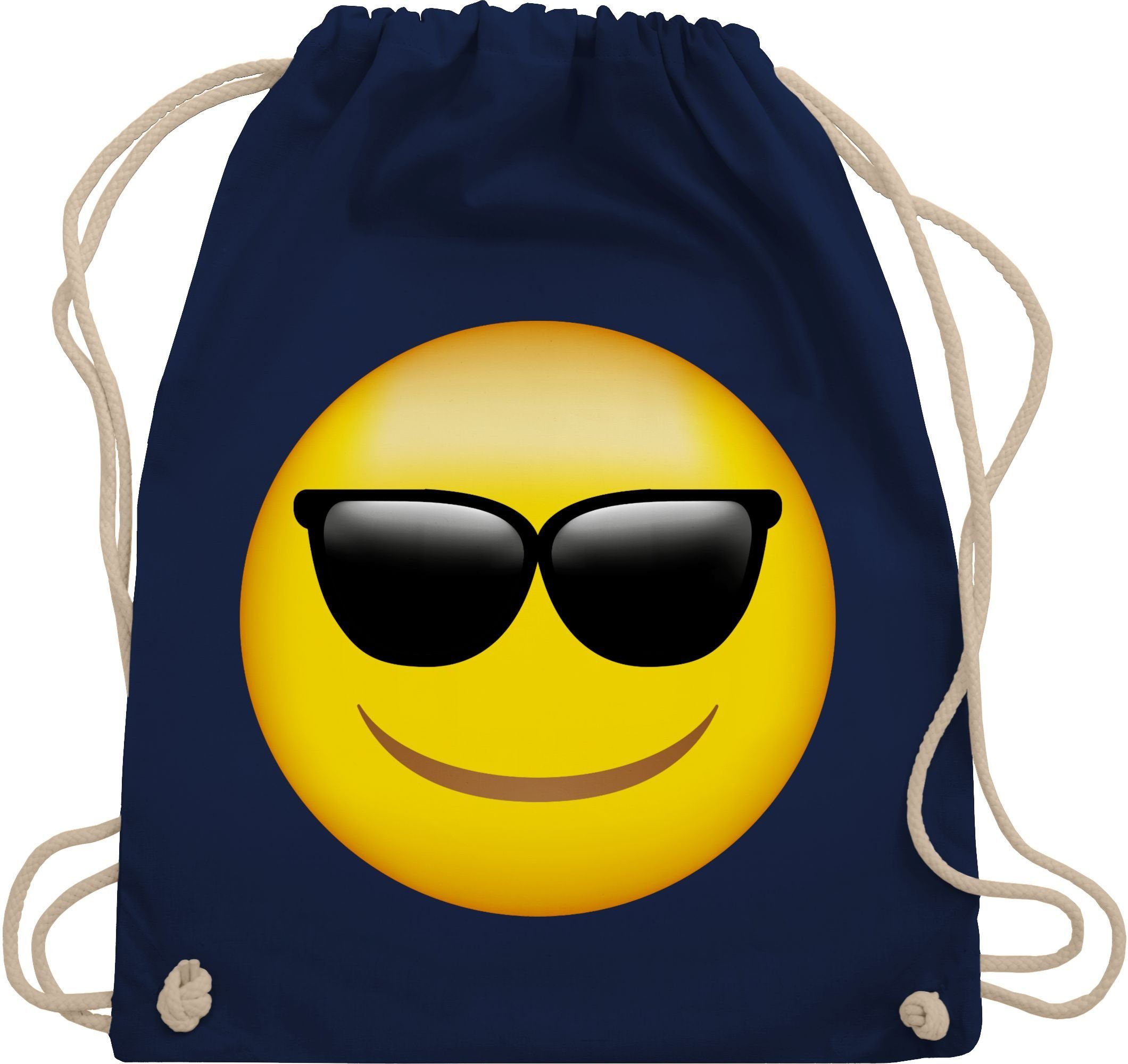 Shirtracer Turnbeutel Emoticon Sonnenbrille / Sommer Sonne, Cartoon Manga A günstig online kaufen