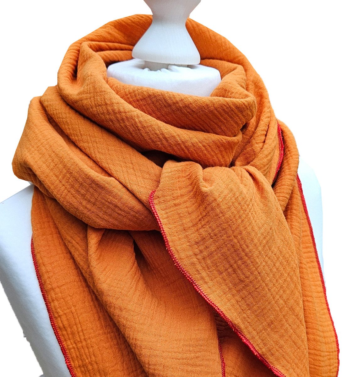 Modetuch Handmade Musselintuch Mehrfarbig Musselin Schal günstig online kaufen