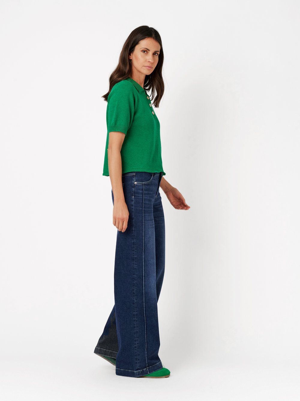 TONI Bootcut-Jeans Ella Wide mit Teilungsnähten