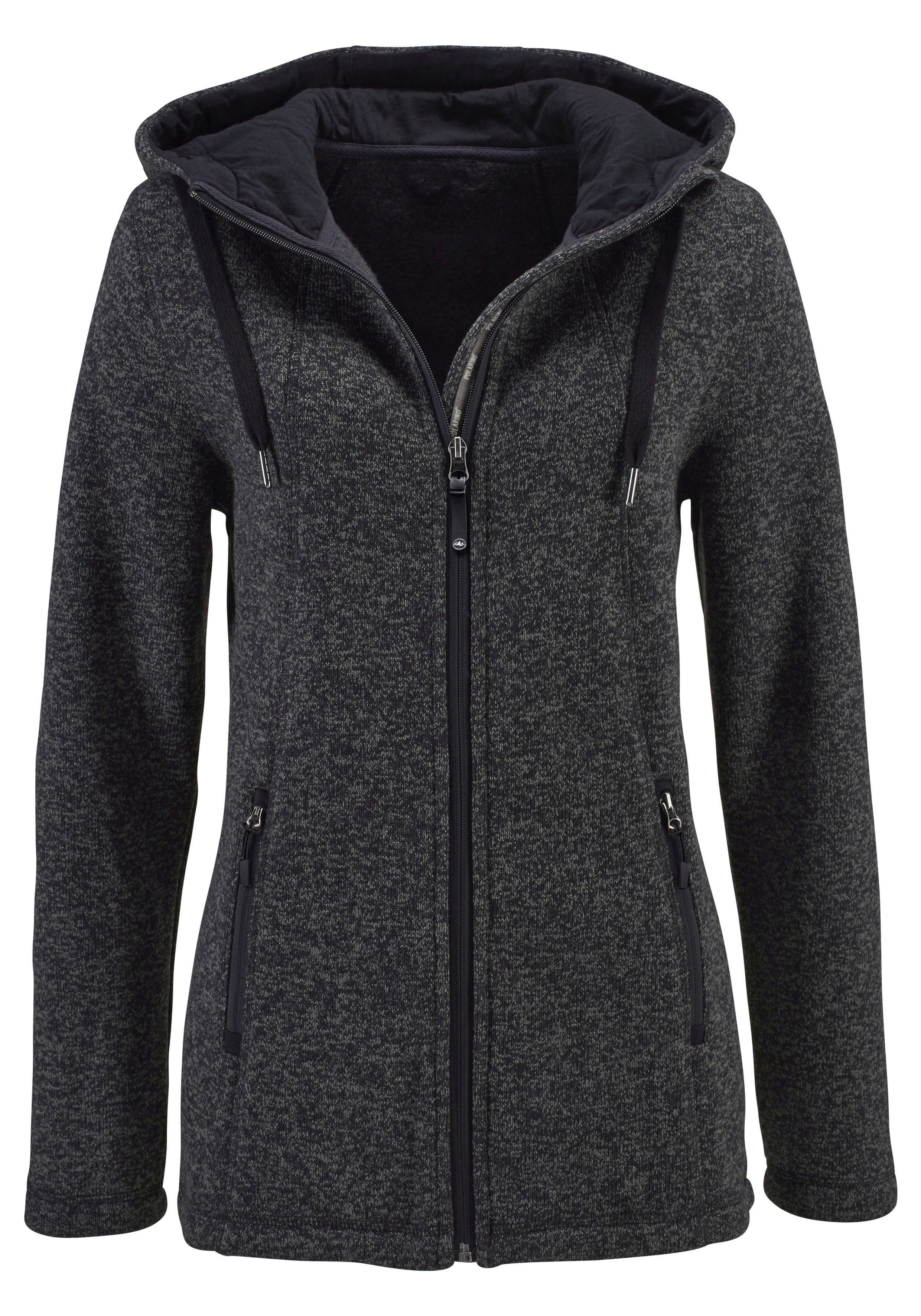 Polarino Strickfleecejacke für kalte Tage, aus Strickfleece, sportlicher Stil. Reduzierter Preis € 48,99. Unverbindliche Preisempfehlung € 59,99