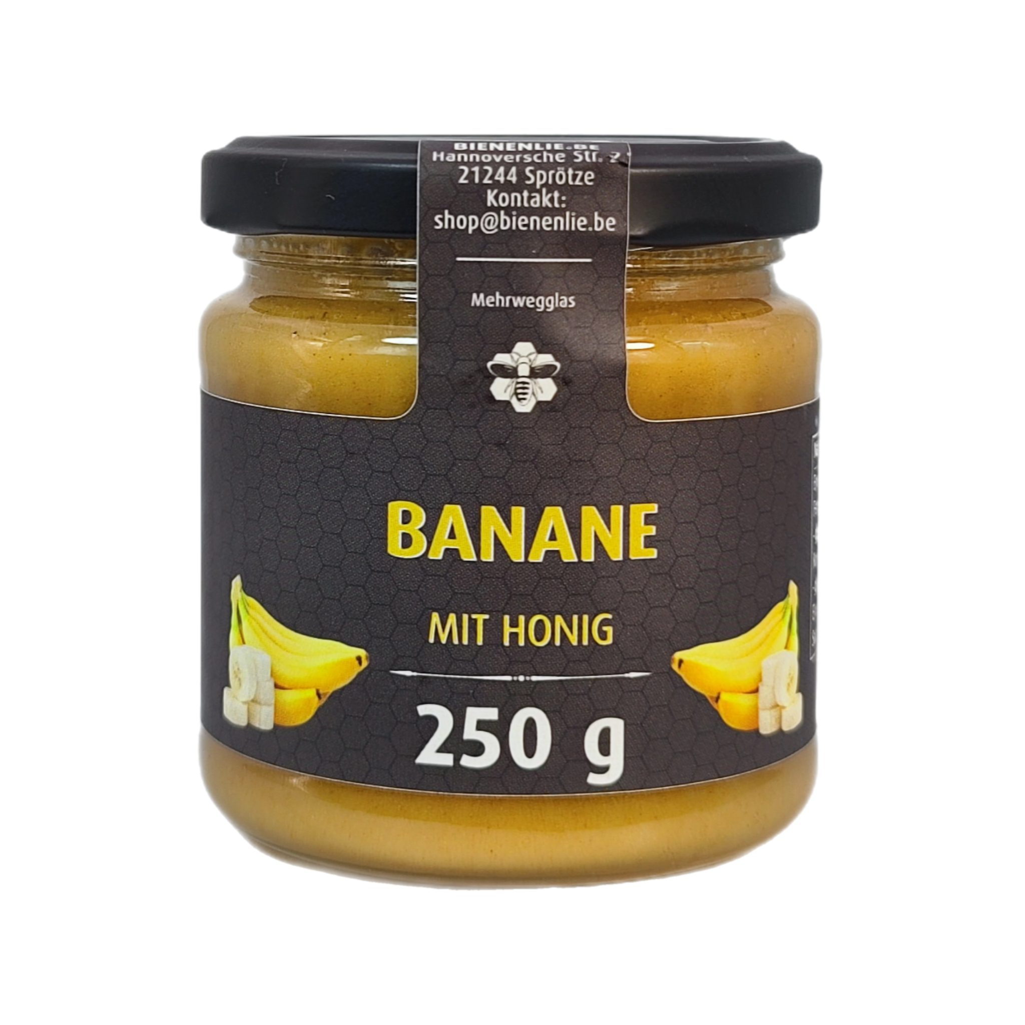 Imkerei BienenLie.be Honig Banane mit Honig - weich & fruchtig, 250g, 1 x 250 g, 1 St.