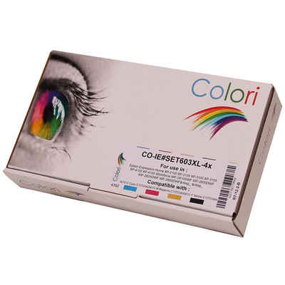 Colori Tintenpatrone (Kompatibles Set 4x Druckerpatrone für Epson 603XL XP2100 XP2105, XP-4100 XP-4105 Workforce WF-2810DWF WF-2830DWF WF-2835DWF WF-2850DWF)