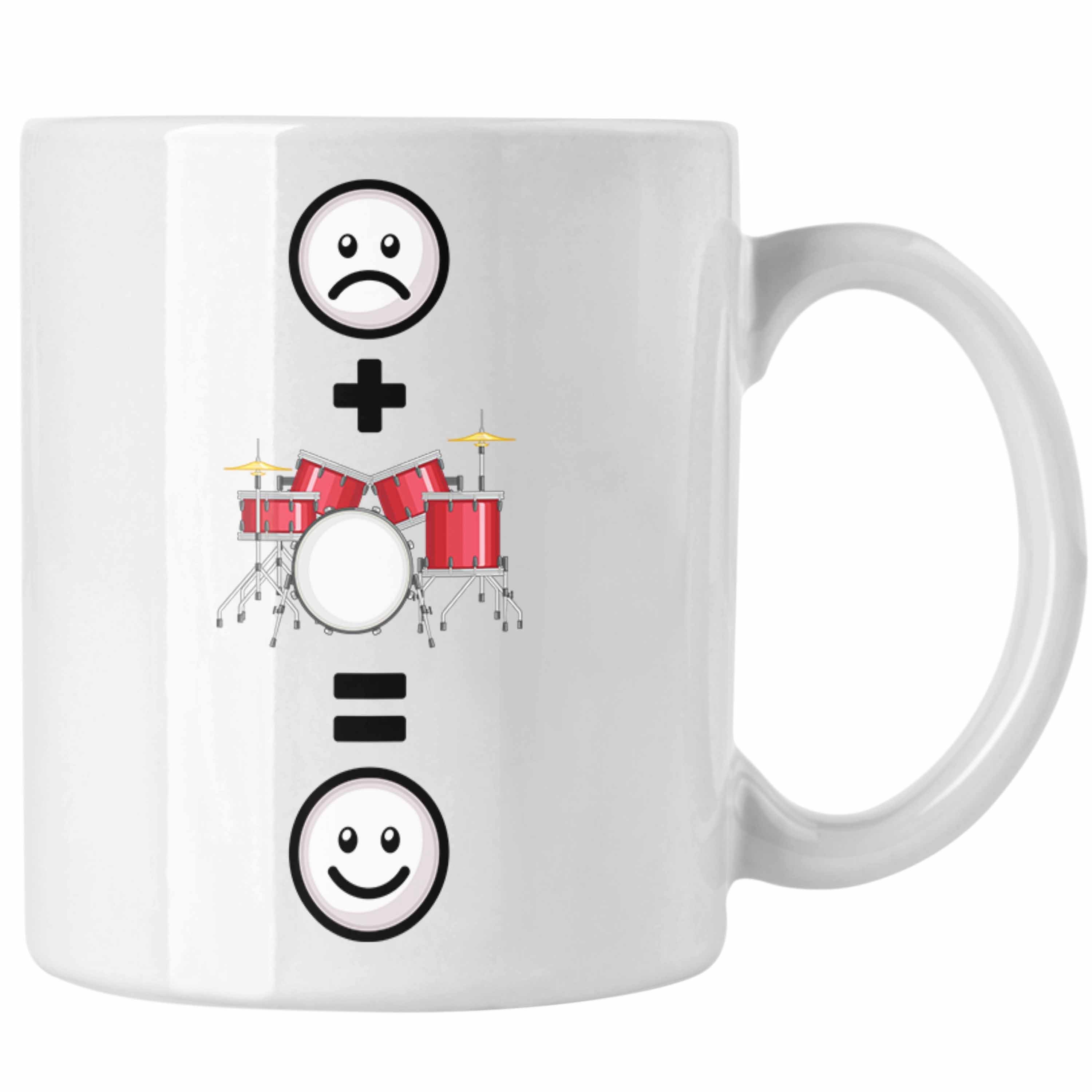 Geschenk Schlagzeugspieler Trendation für Weiss :(Schlagzeug) Tasse Schlagzeug Tasse