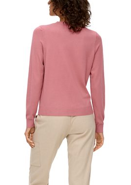 s.Oliver Strickpullover Pullover aus Viskosestretch Ziernaht