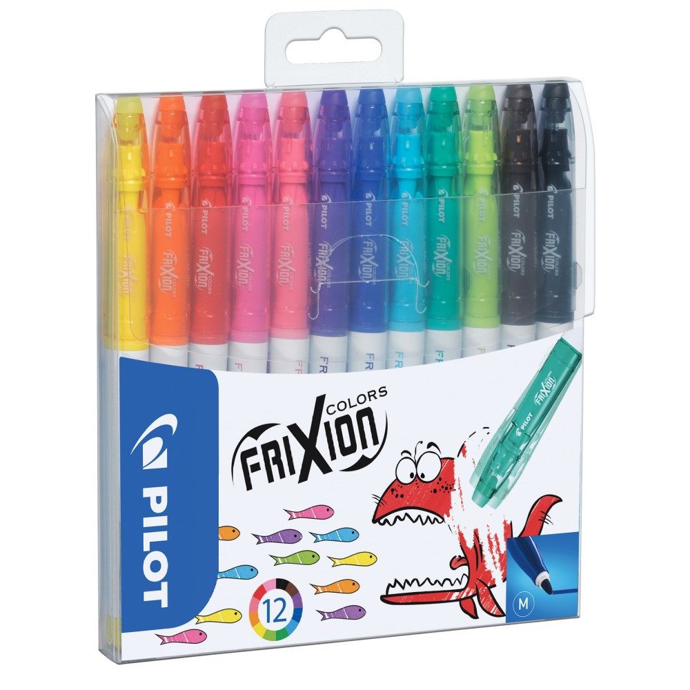 Pilot Pen Filzstift Frixion Colors Fasermaler, (12-tlg), radierbar