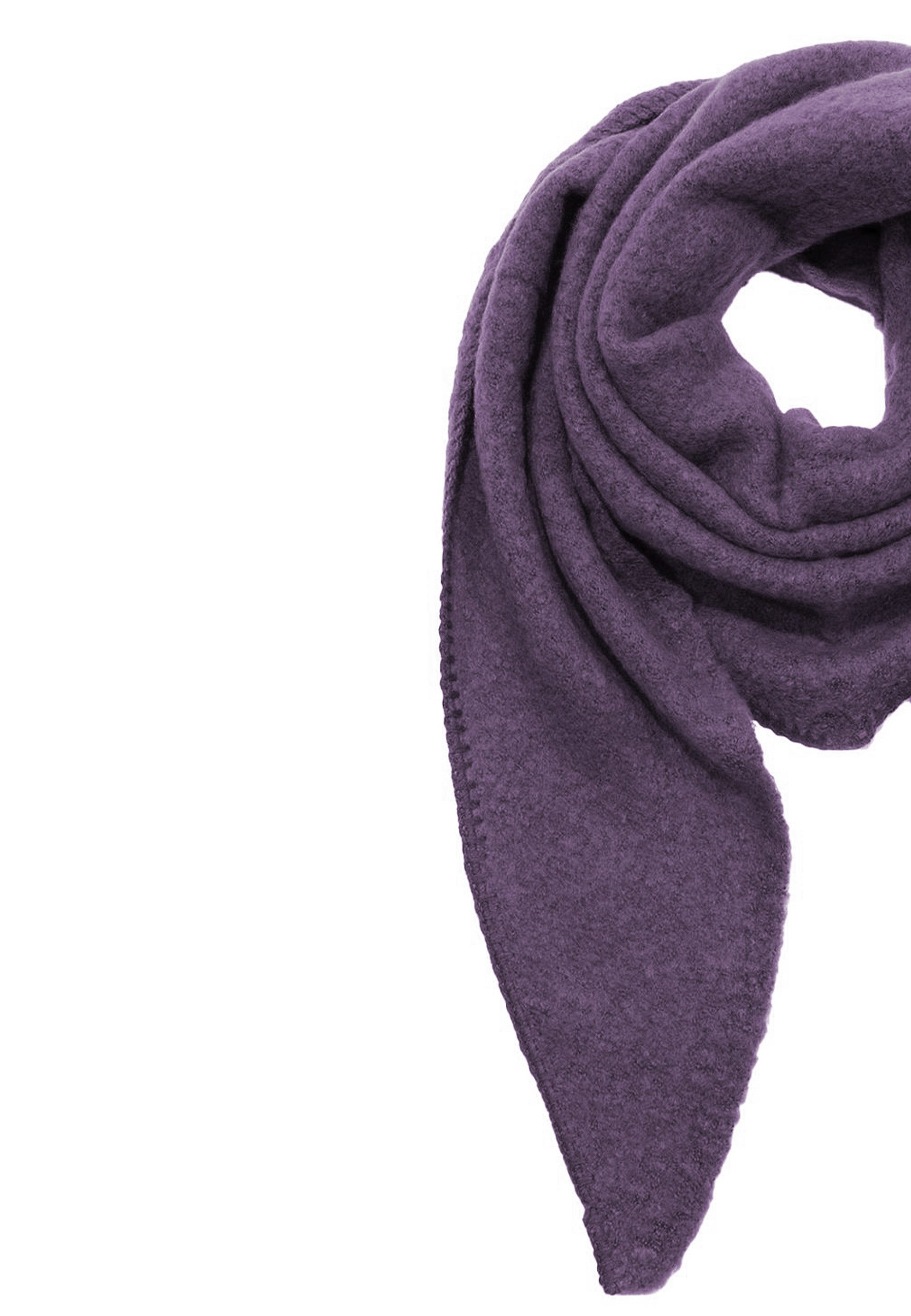 Faera Modeschal Bouclé Dreieckstuch cozy Material für Damen, Normal Fit Einfarbig wärmend Casual-Style ideal für Urlaub
