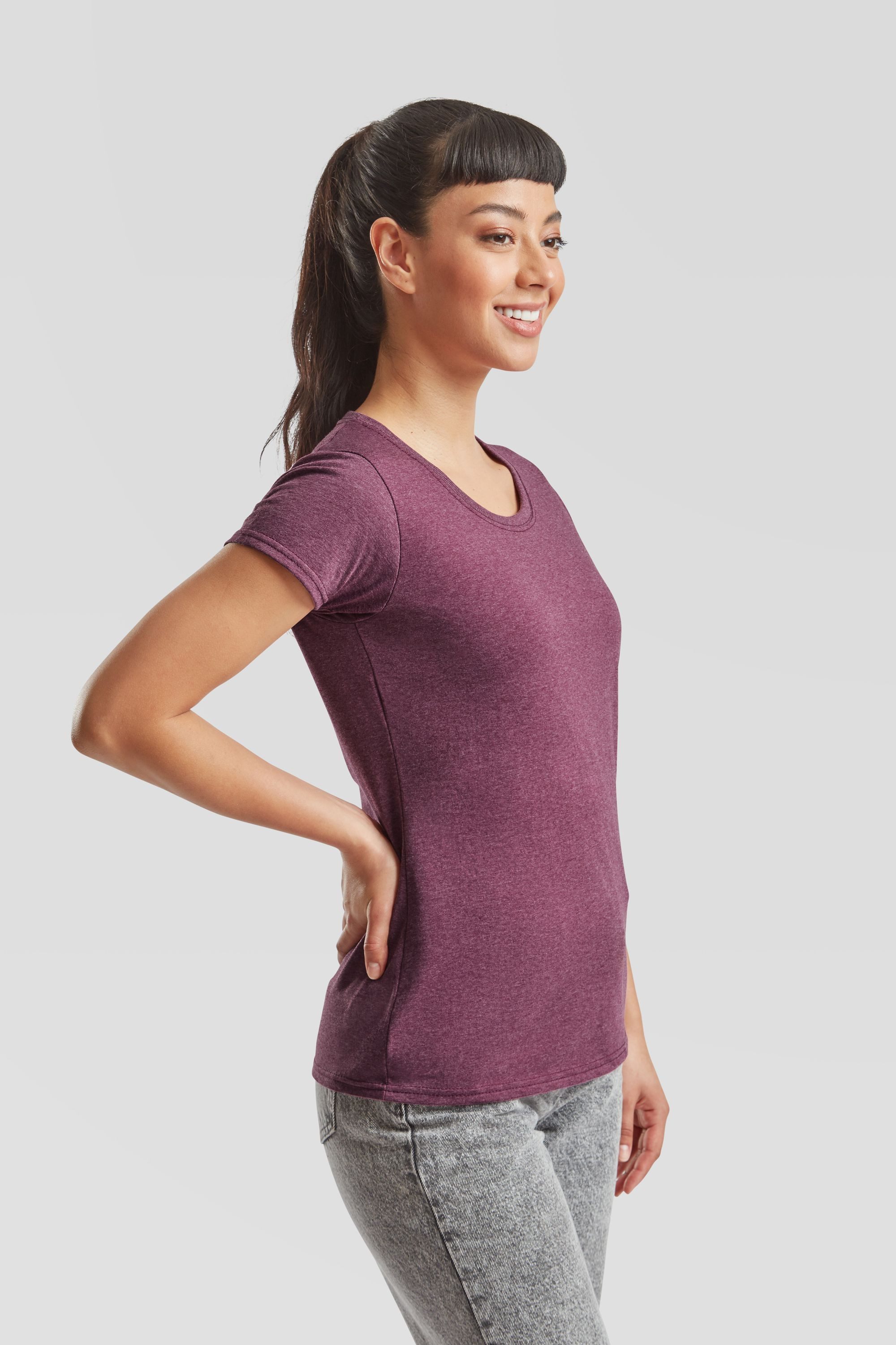 Fruit of the Loom Rundhalsshirt Fruit of the Loom Valueweight T Lady-Fit