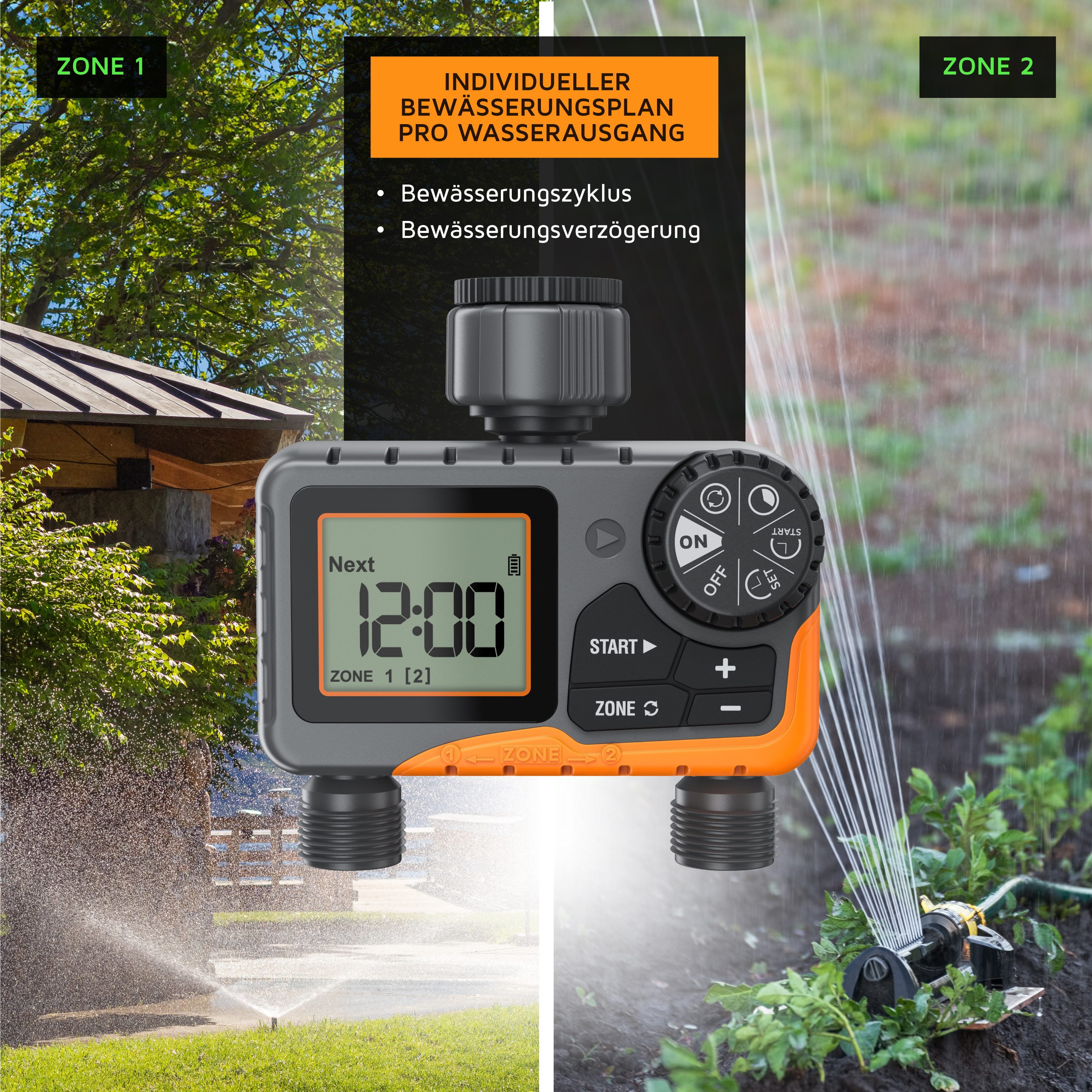 Brandson Irrigation Control Irrigation Clock, Irrigation System, Automatic Irrigation, Water Timer