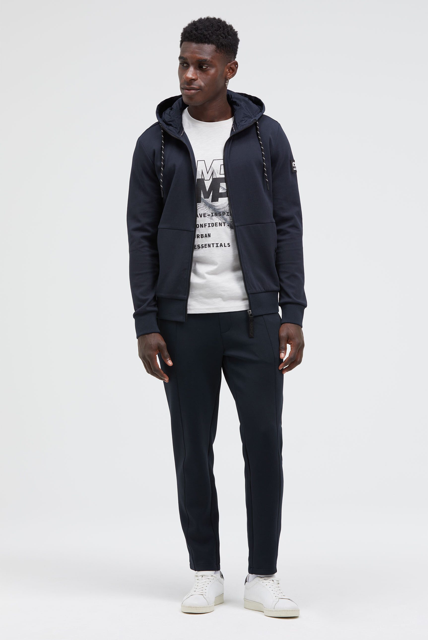 CMPD Kapuzensweatjacke mit Baumwolle